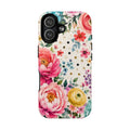 Watercolor Floral Peonies phone case | magnetic slim protective case