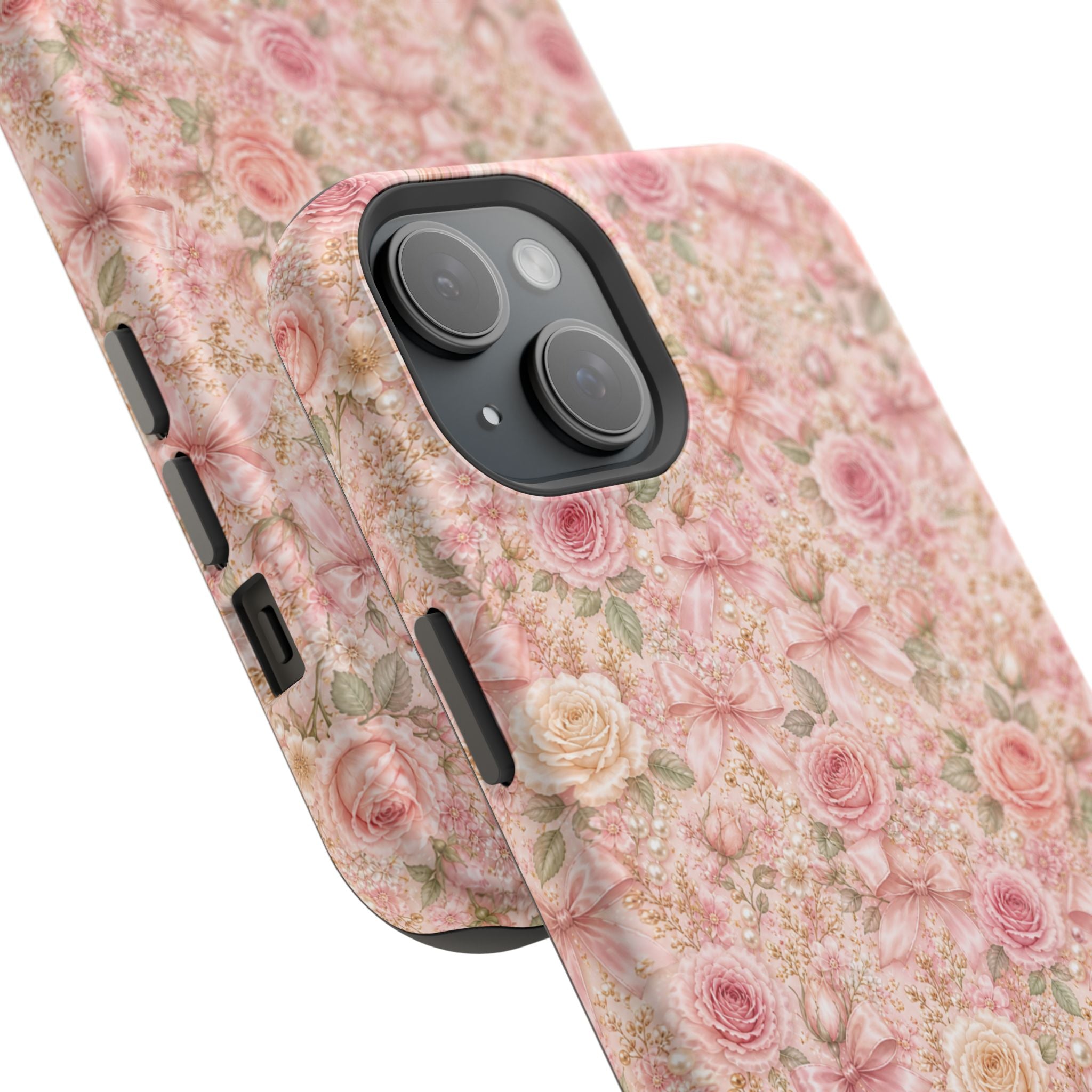 Floral Rose Pattern Magnetic Impact-Resistant Phone Case iPhone and Samsung