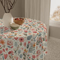 Floral Tablecloth Perfect for Adding a Botanical Touch to Any Dining Room, Kitchen Table or Outdoor Setting for Home, Weddings, Birthdays all Events Durable & Stylish for All Occasions.