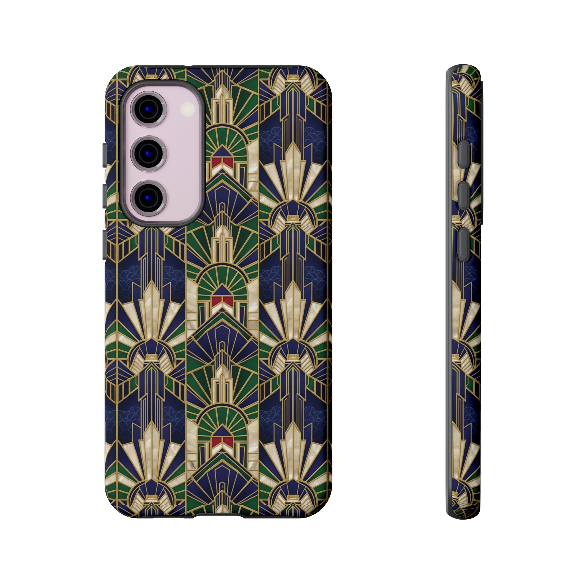 Navy & Gold Art Deco Phone Case — Imperial Art Deco Tough Case