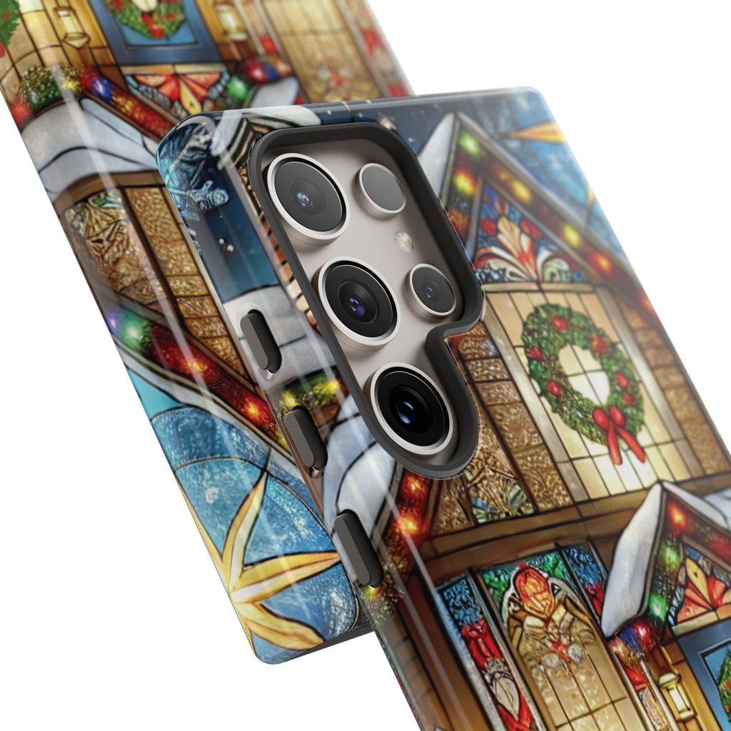 Phone Case - Stain Glass Christmas Unique Holiday Protection Gift for Her