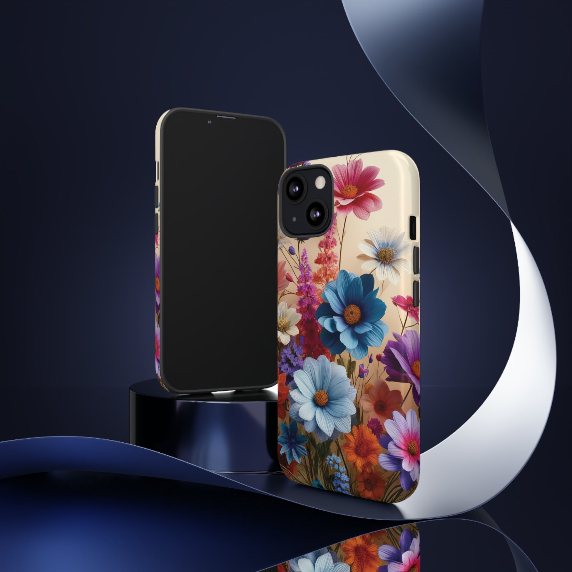 Best Phone Case Floral 3D Illusion Luxury Tough Case Floral Elegant Durable Stylish for Modern Devices iPhone 15, Samsung iPhone Samsung Accessory Gift for Her.