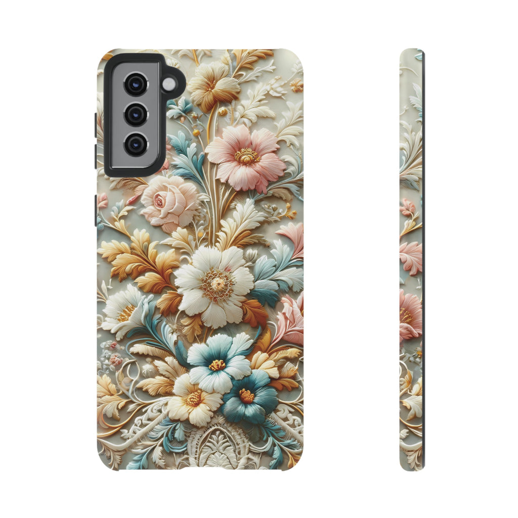 3D Elegant Faux Flowers Phone Case Stylish & Durable for iPhone Samsung Gift iPhone 15, 14, 13 Samsung Pixel Gift for Mom Accessory Gift for Her