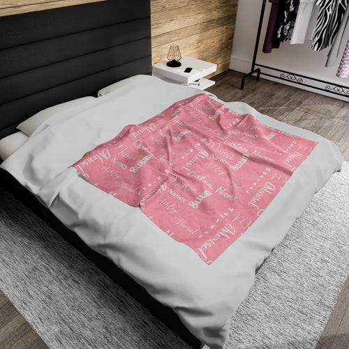 Best Velveteen Plush Blanket Personalized Throw Custom Name Design – Perfect Gift for Anyone – Ultra-Soft and Cozy Comfort Housewarming Gift Birthday - MRSBYVALLE
