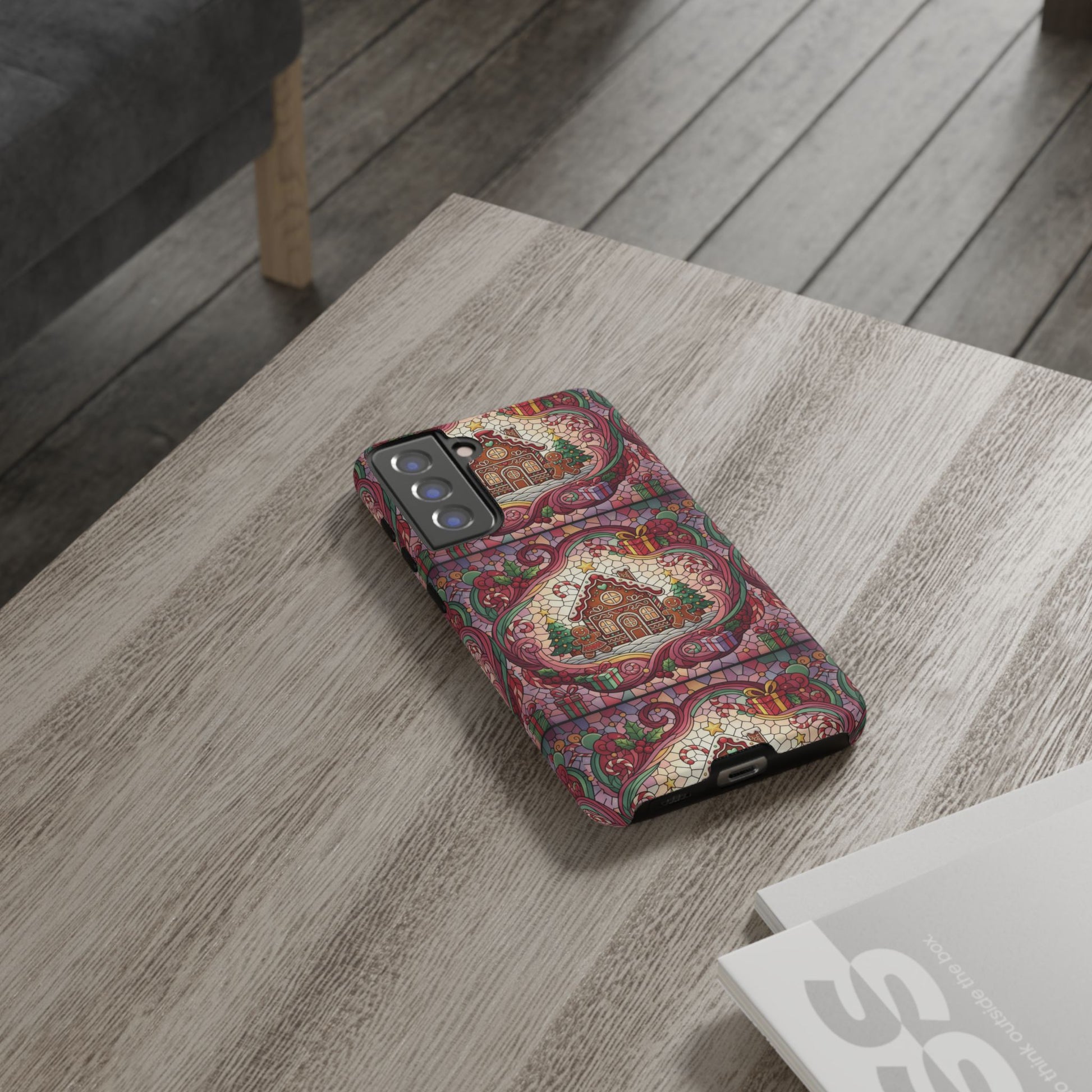 iPhone Case 17, 16  Gingerbread Stained Glass Tough Case Samsung perfect phone case