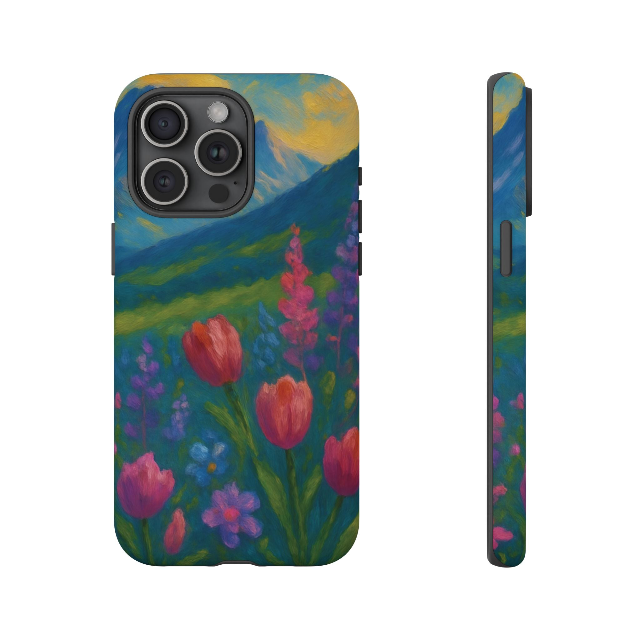 Mountains Wildflowers Phone Case | Vibrant Botanical Floral Design | Nature-Inspired Protective Cover for iPhone & Samsung | Trendy Aesthetic Gift Idea