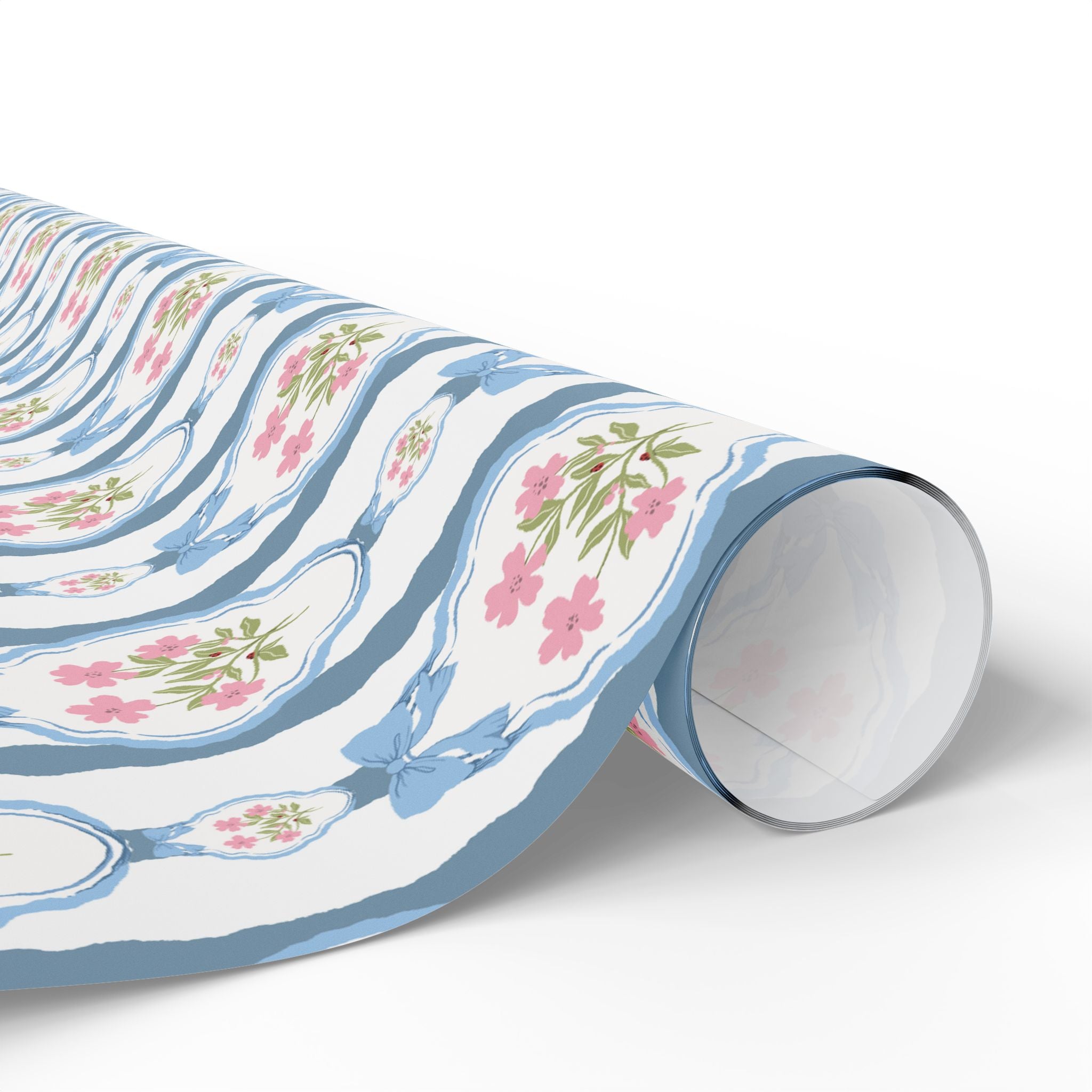 Romantic Vintage Pink Bows Wrapping Paper — Anniversary & Valentine Gift Wrap