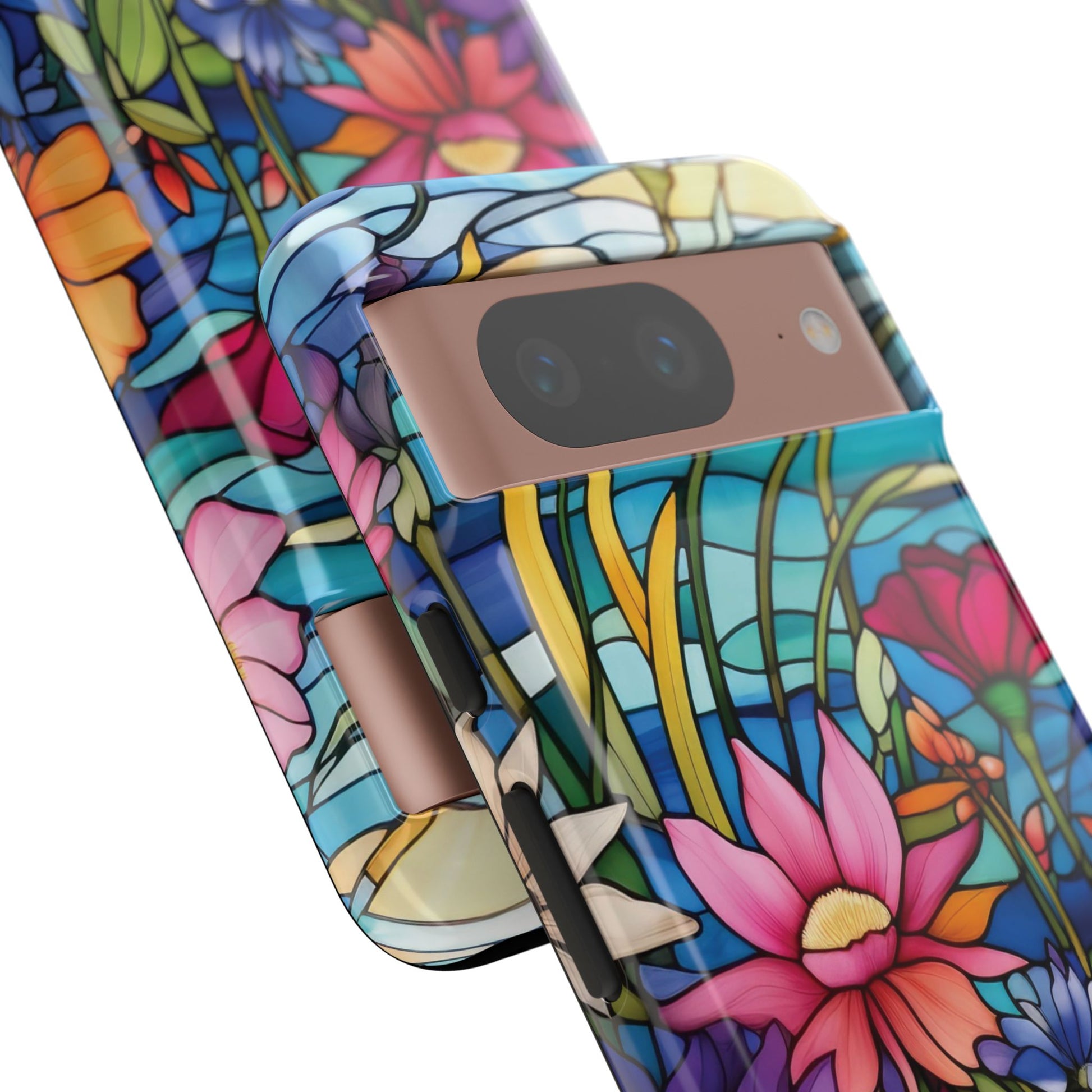 Wildflowers Stain Glass Illusion Phone Case Unique Holiday Protection for Your Device | Stylish & Durable Cover Gift for Her Phone 15, Samsung iPhone Samsung Accessory Gift for Her