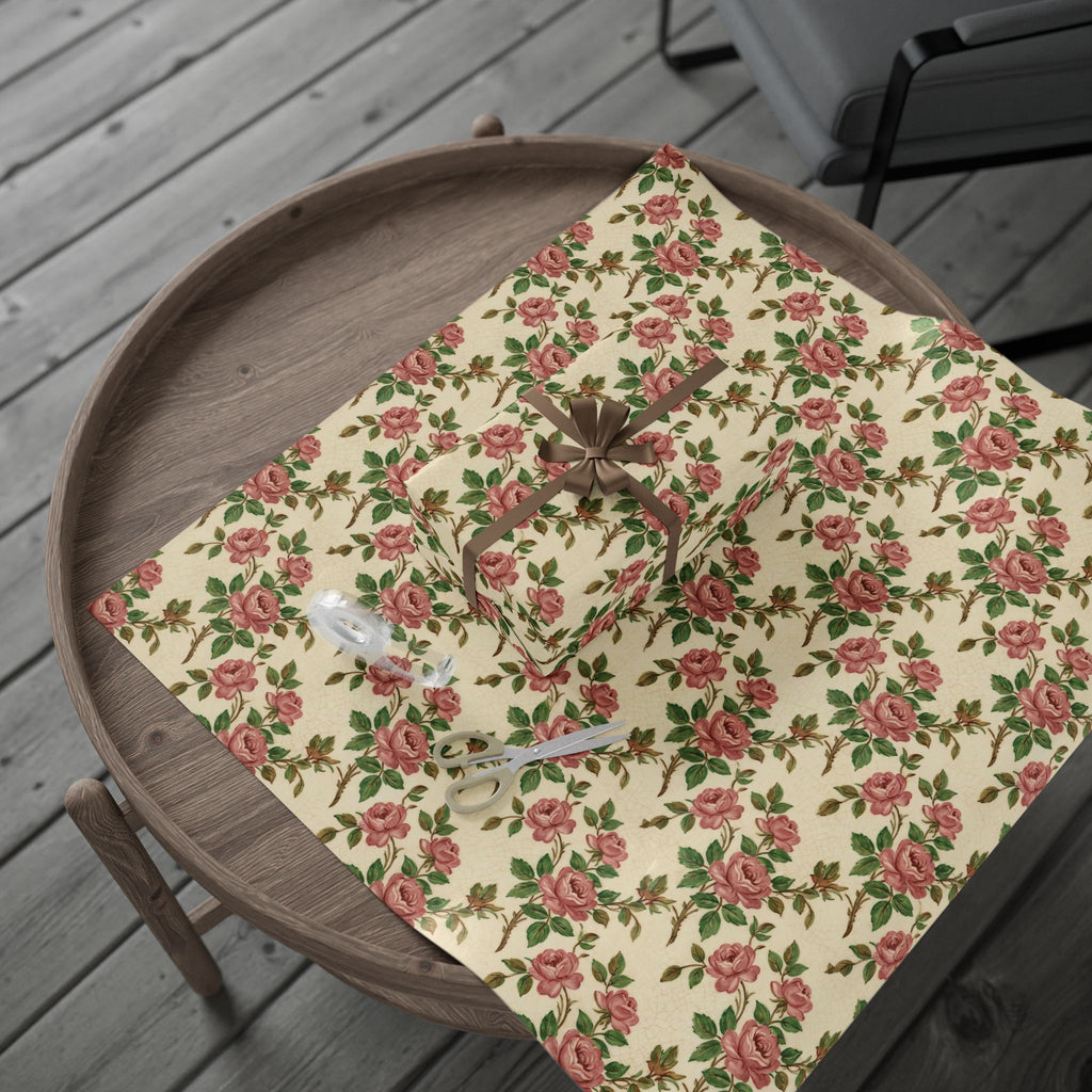 Franciscan Roses Gift Wrap | Vintage Floral Wrapping Paper for Gifts