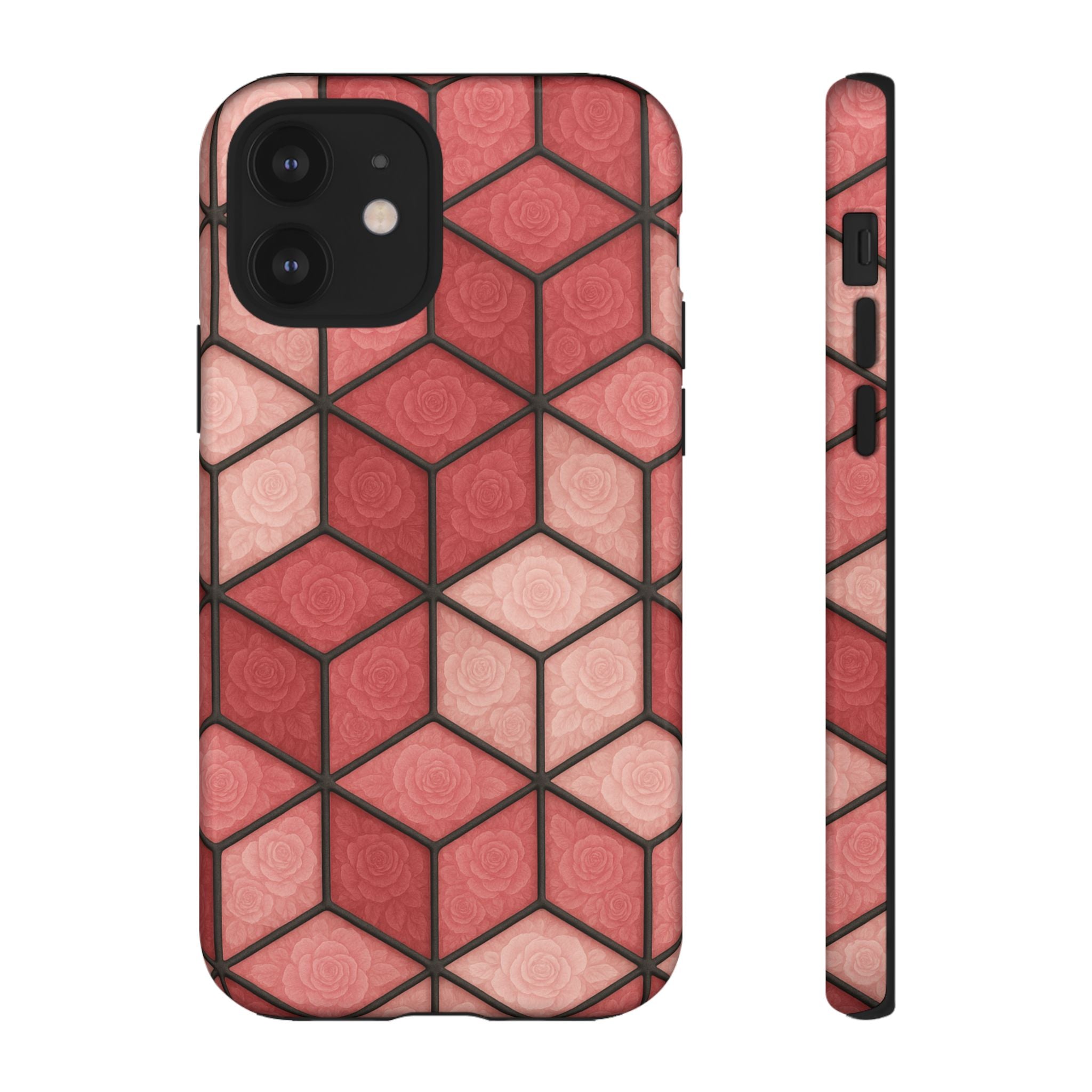 Geometric Stained Glass Illusion Phone Case Colorful Abstract Art, Aesthetic Protective Cover for iPhone, Samsung & Google, Unique Gift Idea Mom