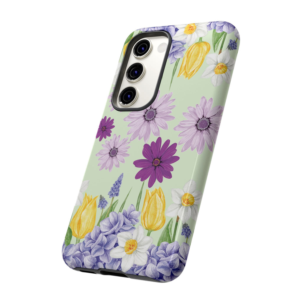 Lavender Yellow Flower Phone Case – Stylish Protective Cover for iPhone & Samsung, Botanical Design, Perfect Gift for Spring & Everyday Elegance