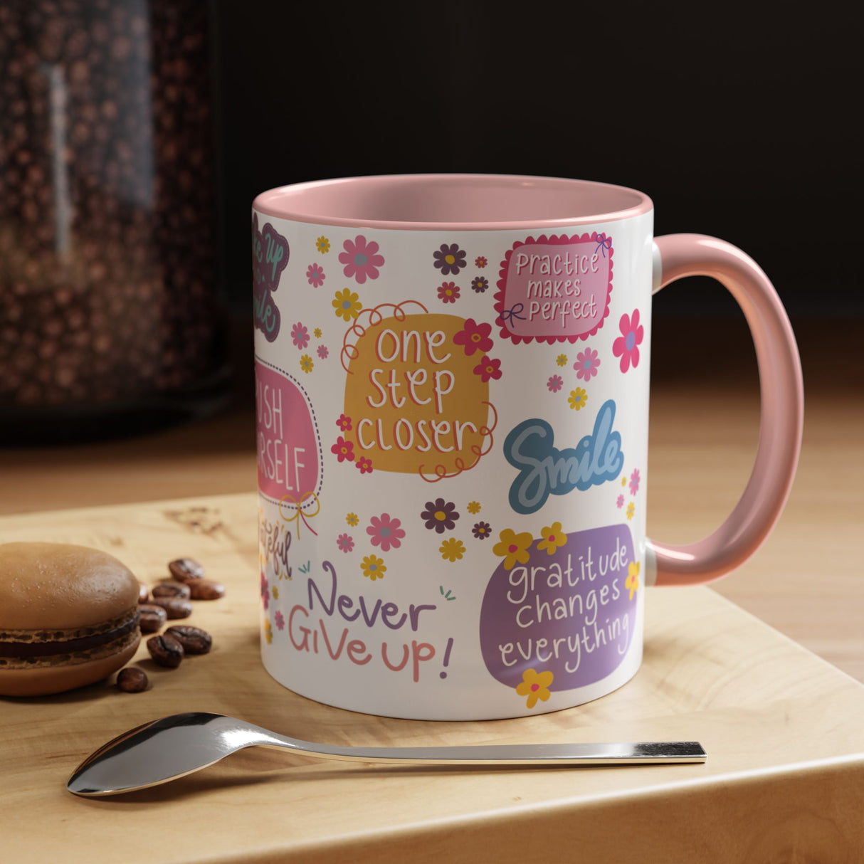 Good Vibes Only Coffee Mug 11 & 15 oz Ceramic Inspirational Cup, Positive Affirmation Gift for Mom, Teacher & Coworker | Morning Motivation Mother's Day, or Cozy Spring Mornings