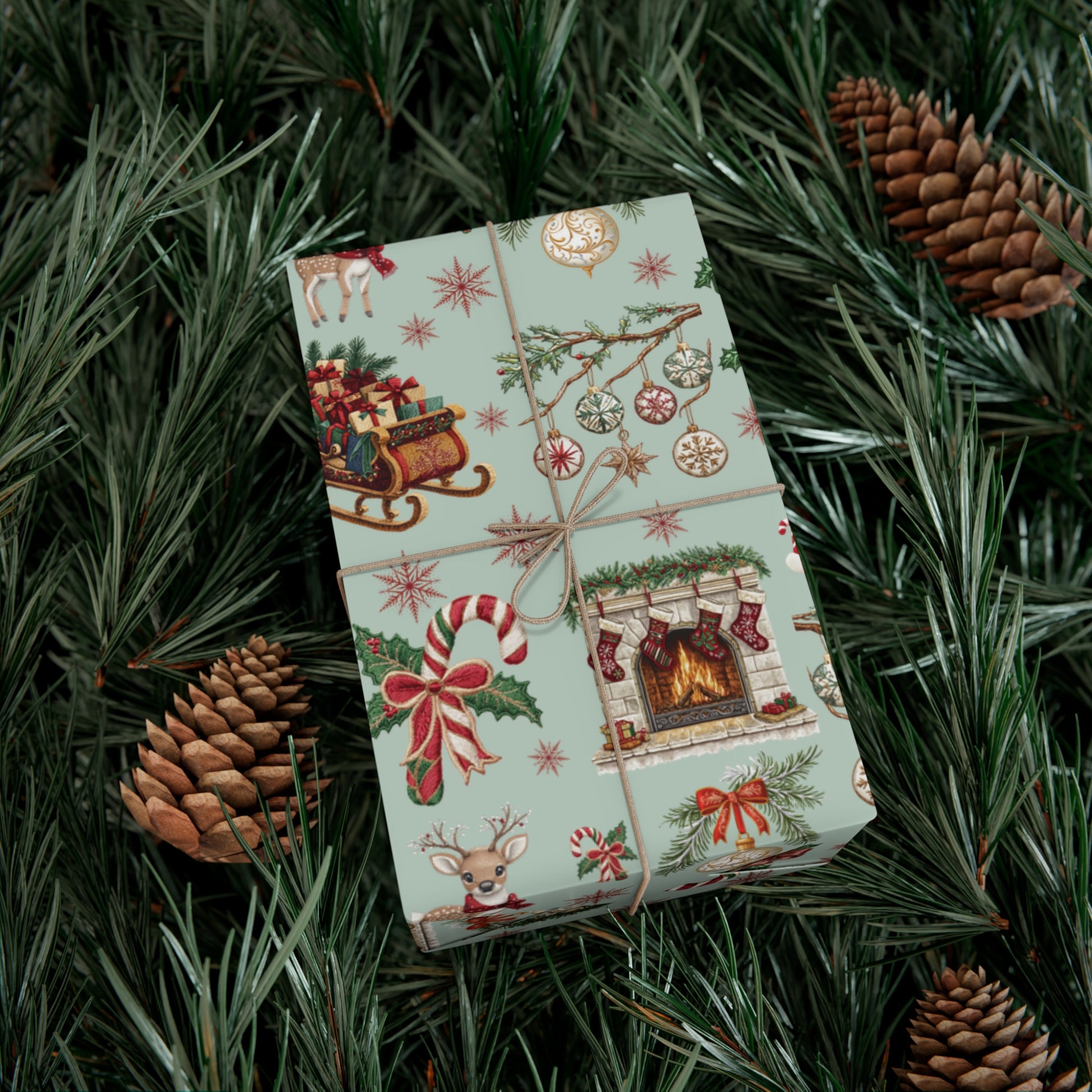 Vintage Christmas Wrapping Paper Festive Holiday Gift Wrap with Retro-Inspired Designs, Perfect for Christmas Presents, Crafting, & Holiday Decor – Premium Quality - MRSBYVALLE