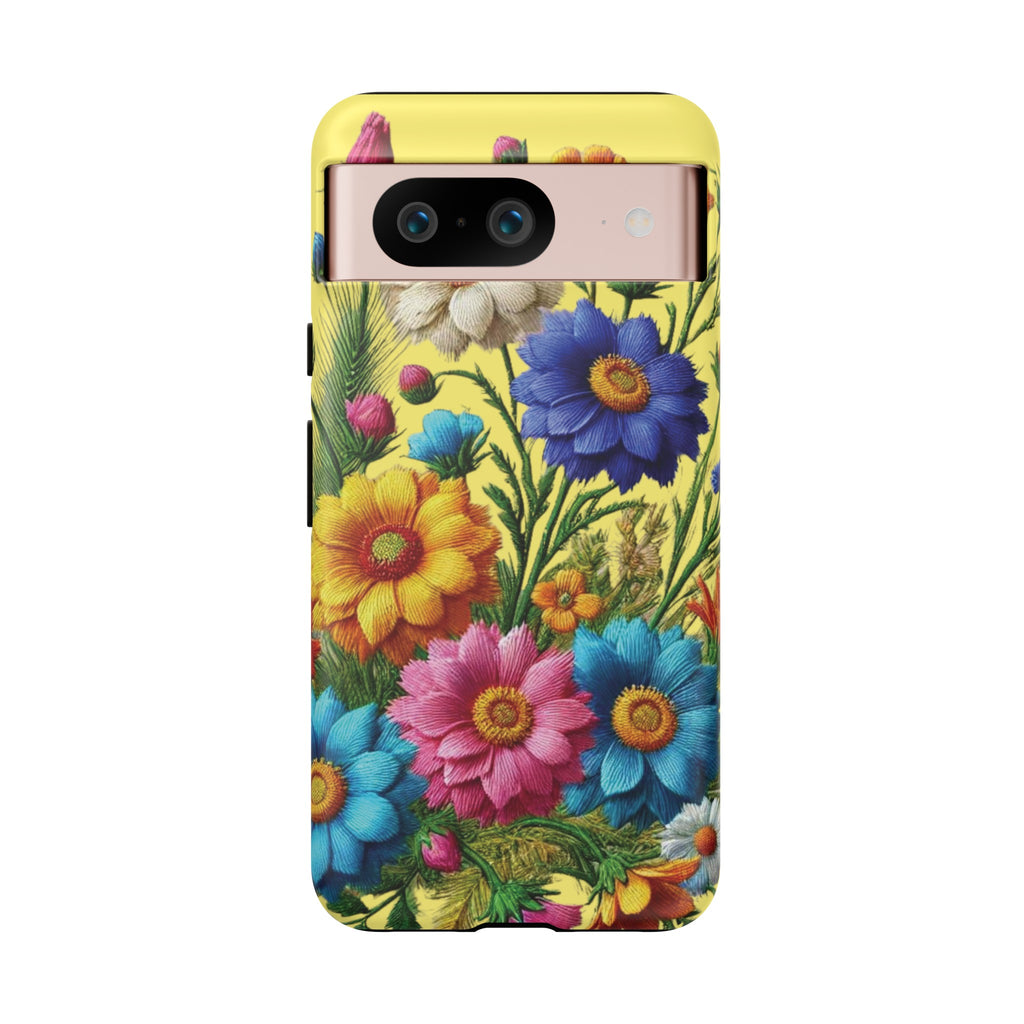 Phone Case Yellow Bright Floral Protective Phone Case Gift for Her Phone 15, Samsung iPhone Samsung  iPhone 15, Samsung iPhone Samsung Accessory Gift for Her