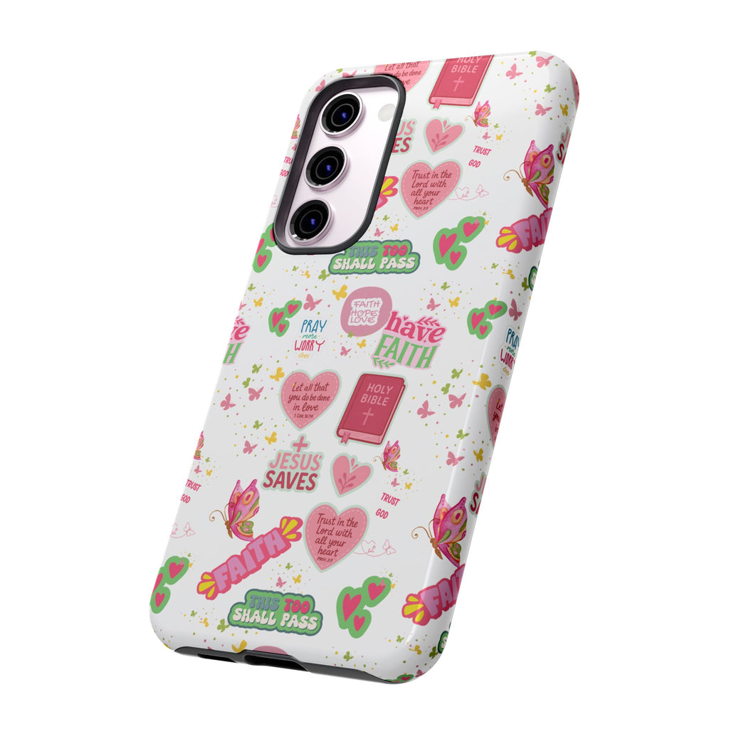 Carry Your Faith Everywhere | Christian Tough Phone Case with Bible Verse or Affirmation | Protective, Inspirational Gift for Christians