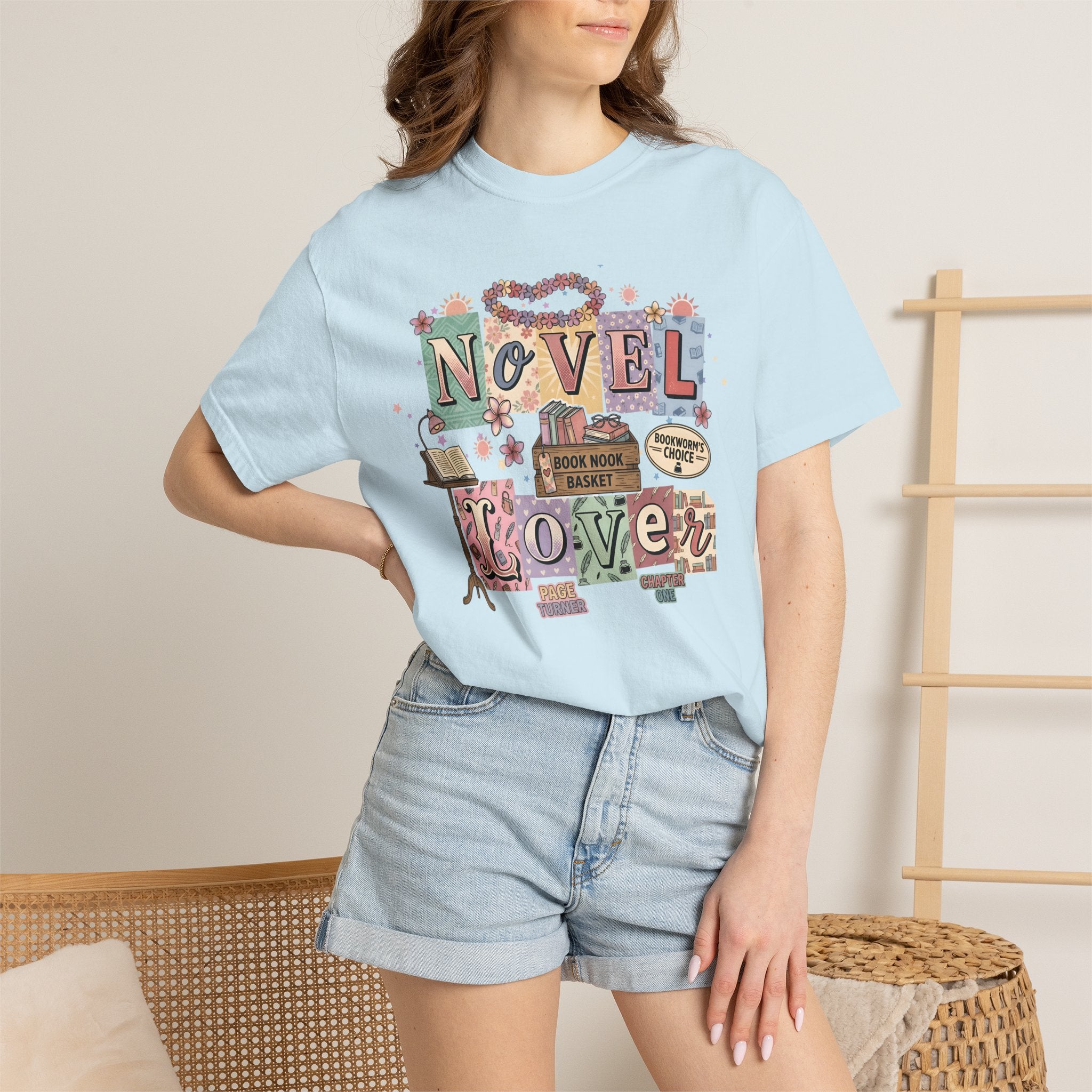 Novel Lover Reader T-Shirt — Book Lover Tee for Her Romantic