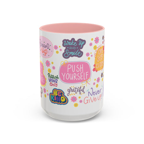 Good Vibes Only Coffee Mug 11 & 15 oz Ceramic Inspirational Cup, Positive Affirmation Gift for Mom, Teacher & Coworker | Morning Motivation Mother's Day, or Cozy Spring Mornings