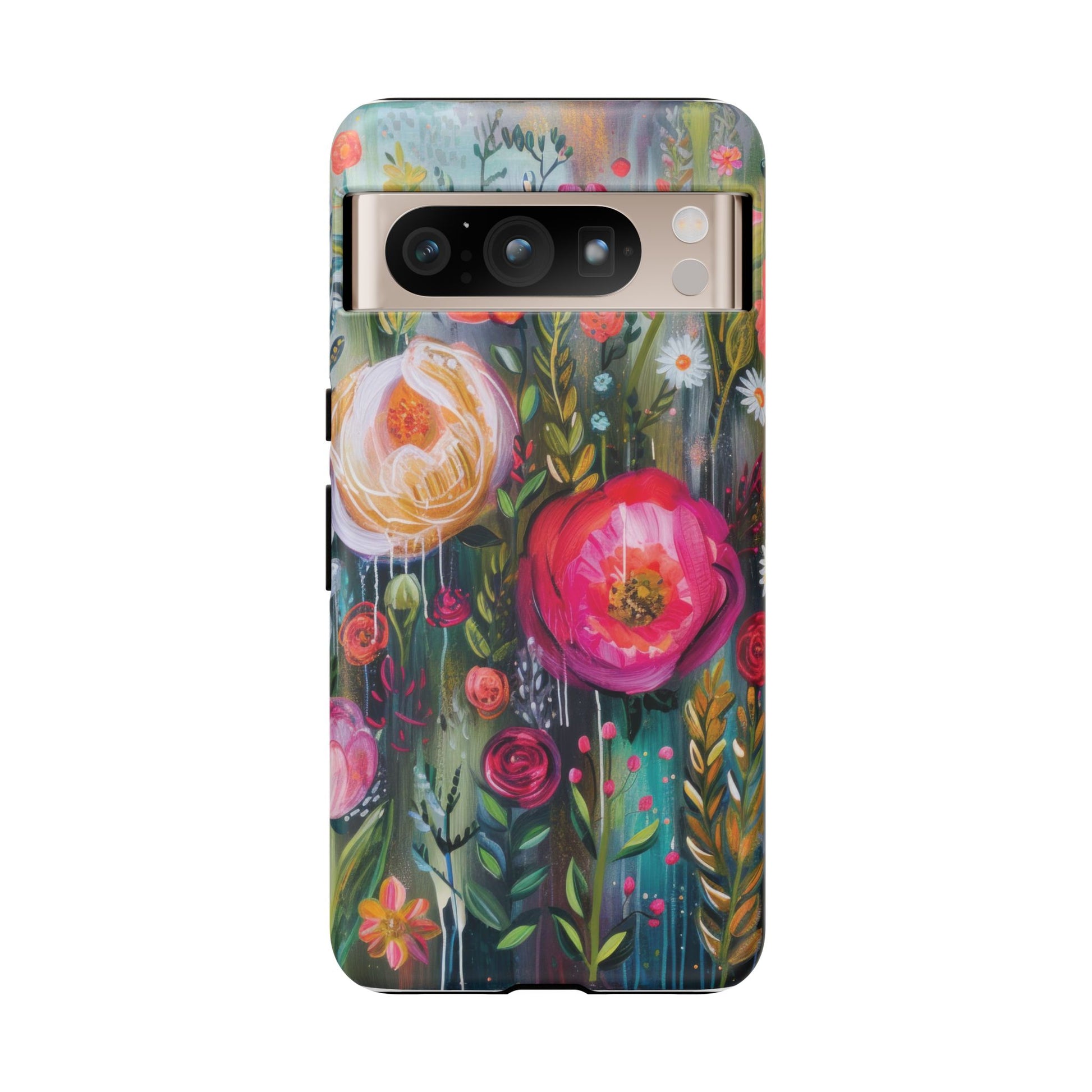 Watercolor Boho Floral Phone Case for iPhone 16 15 14 13 12  21 23 Samsung, and Pixel | Stylish Protective Cover Gift for Her Perfect for Floral Lover