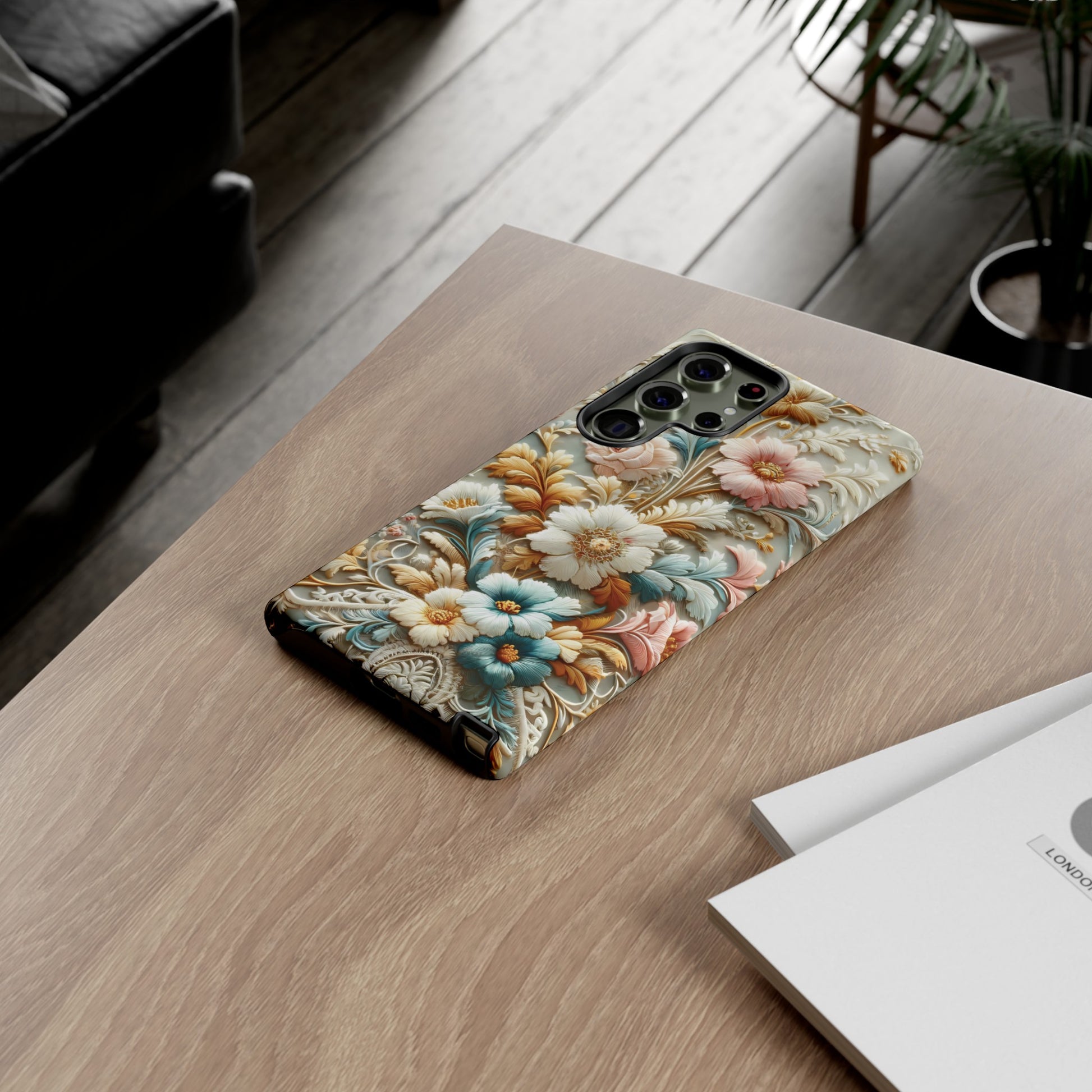 3D Elegant Faux Flowers Phone Case Stylish & Durable for iPhone Samsung Gift iPhone 15, 14, 13 Samsung Pixel Gift for Mom Accessory Gift for Her