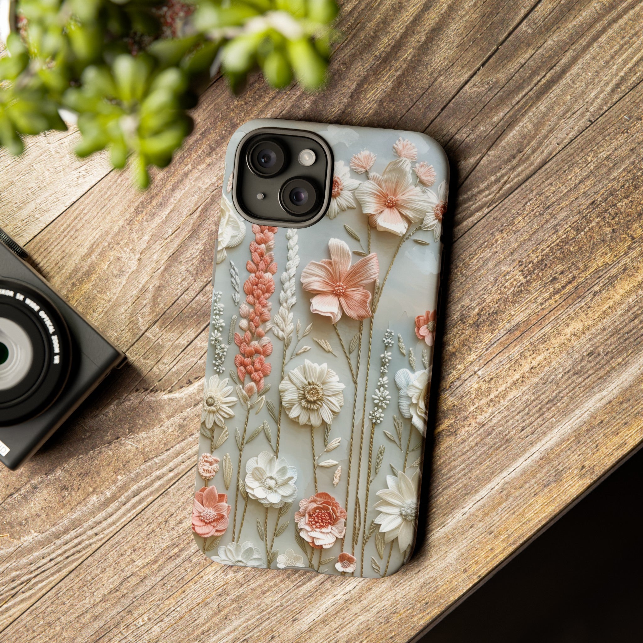 Pastel Wildflowers Protective Phone Case Gift for Her Phone 15, Samsung iPhone Samsung Gift for Her Case iPhone 15, Samsung iPhone Samsung Accessory Gift for Her