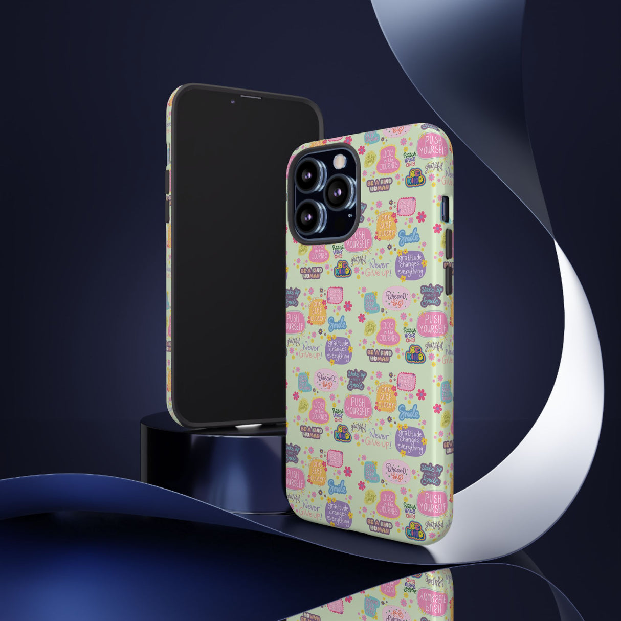 Good Vibes Only Protective Phone Case  Shockproof Slim Aesthetic Motivational Quote Cover, Positive Affirmation Gift for Mom, Teens & Besties | iPhone & Galaxy