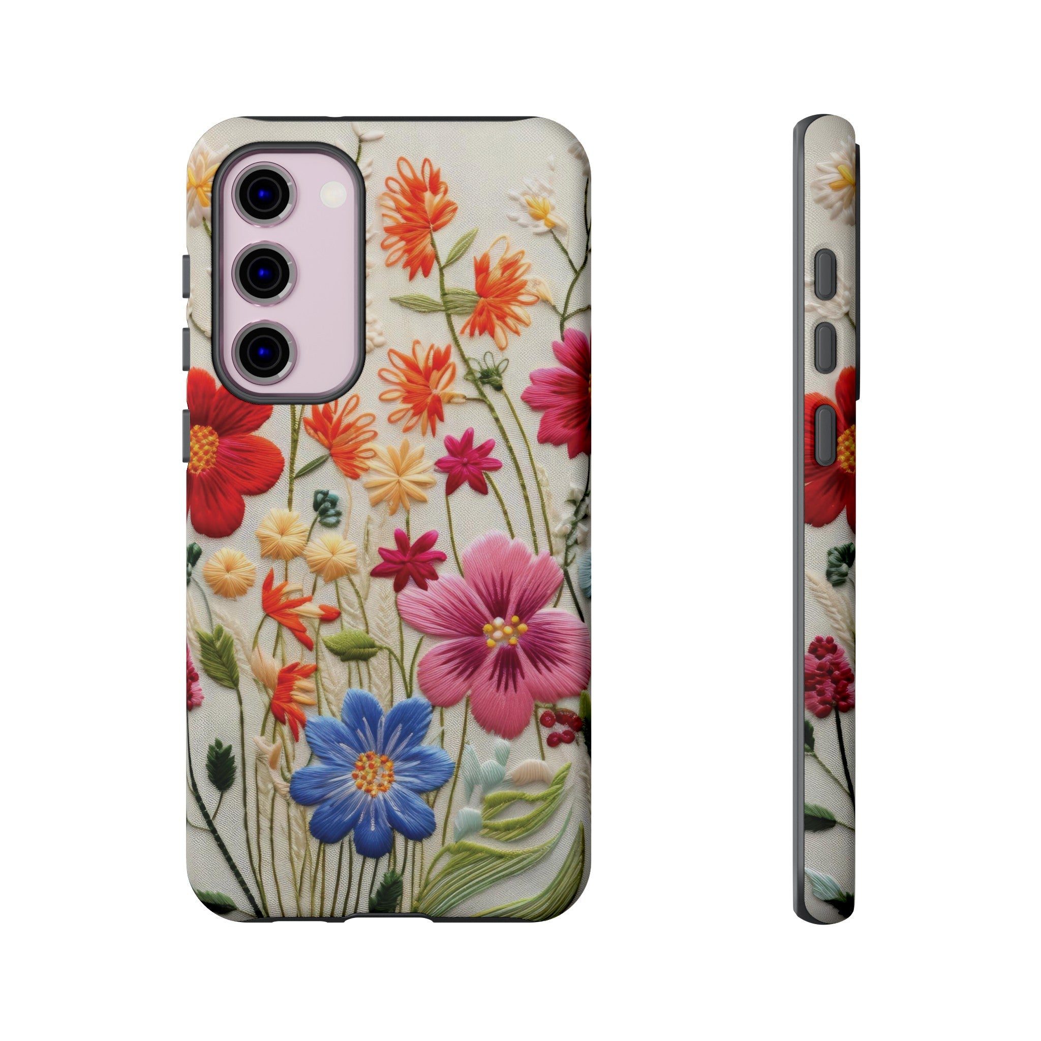 3D Floral Phone Case Elegant Faux Flower Durable for iPhone Samsung Smartphone iPhone 15, 14, 13 Samsung Gift for Mom