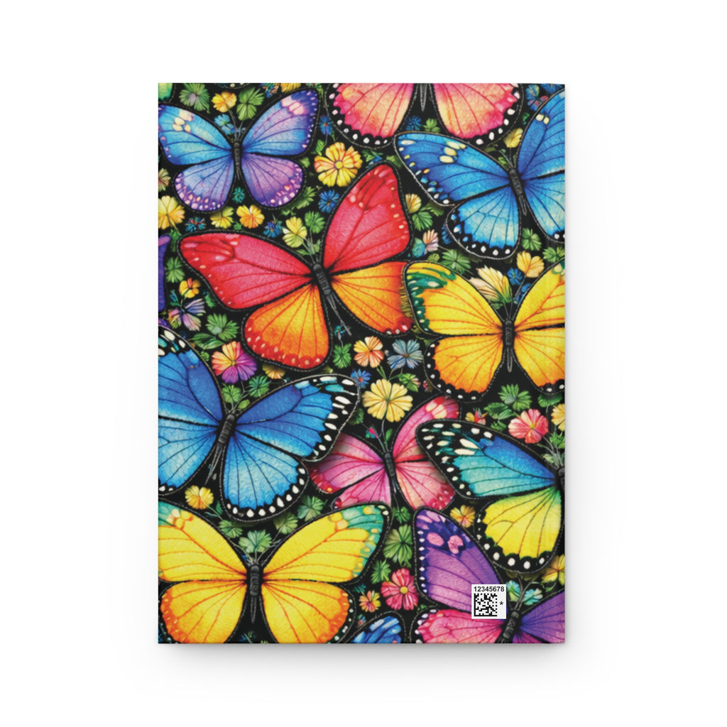 Bright Beautiful Butterflies Hardcover Journal — Floral Butterfly Notebook for Writing & Notes