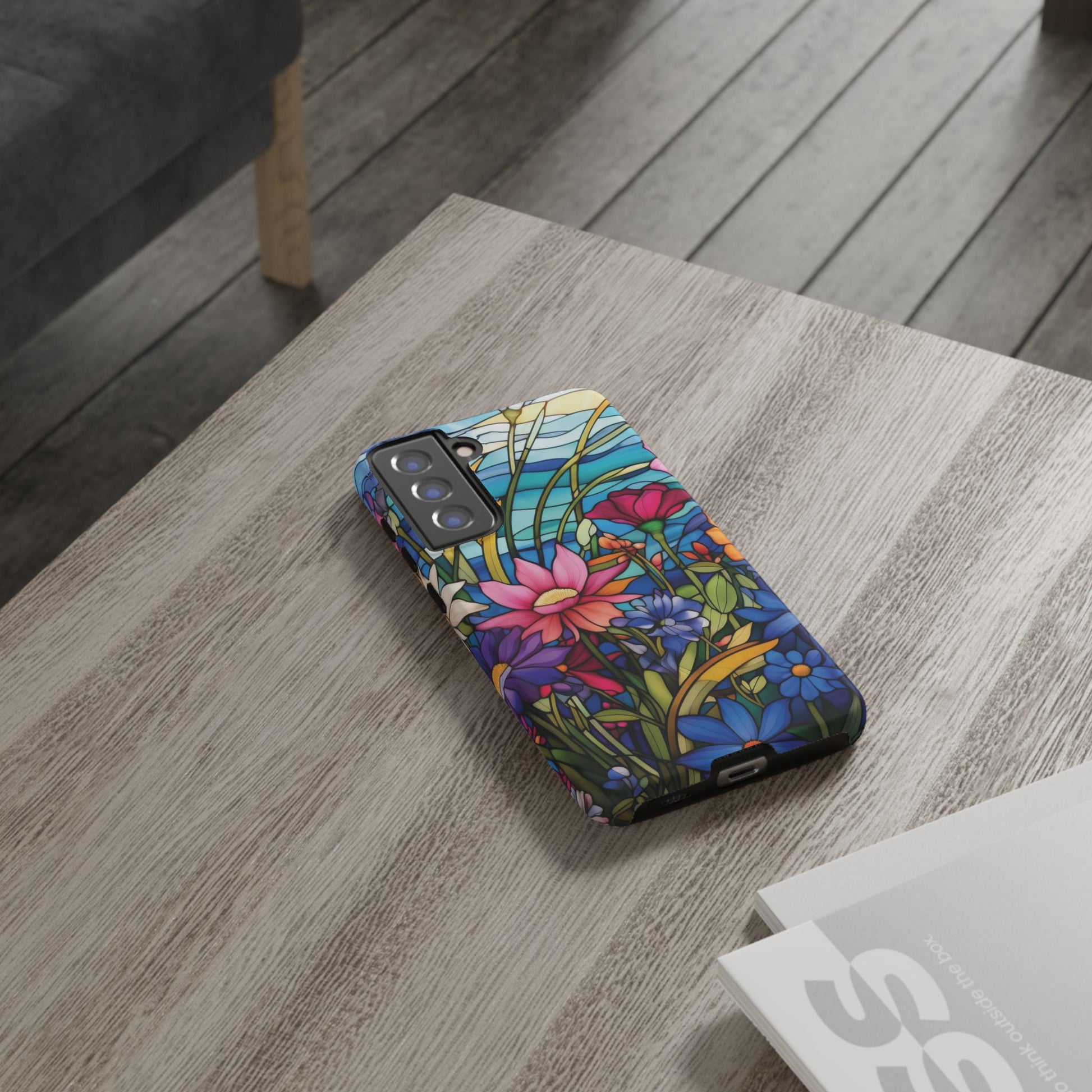 Wildflowers Stain Glass Illusion Phone Case Unique Holiday Protection for Your Device | Stylish & Durable Cover Gift for Her Phone 15, Samsung iPhone Samsung Accessory Gift for Her