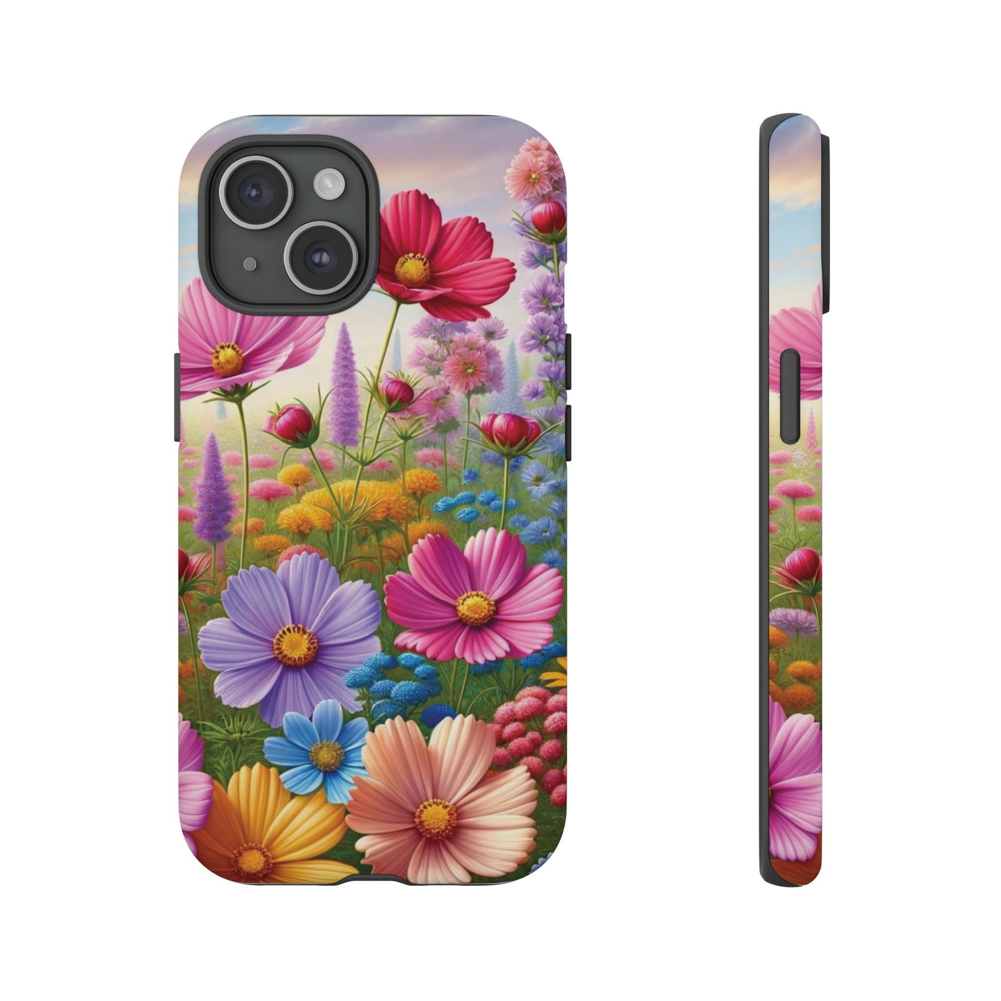 Bright Floral Phone Case Durable for iPhone Samsung Gift iPhone 15, 14, 13 Samsung Pixel Gift for Mom Accessory Gift for Her