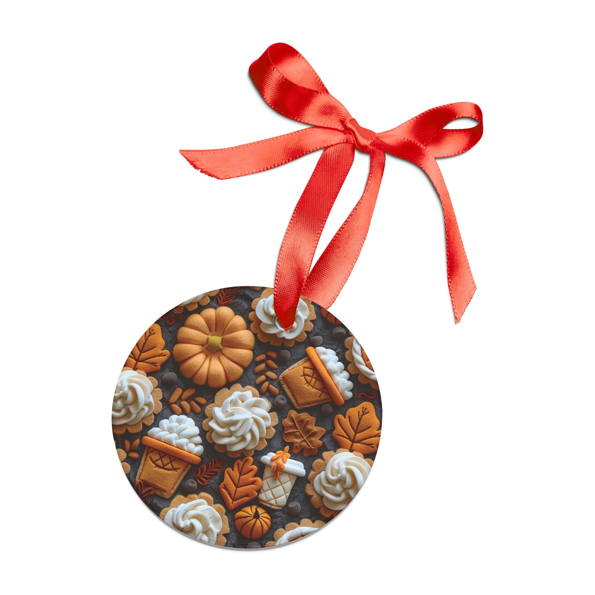Fall Charming 3D Clay Pumpkin Spice Illusion House Ornament Festive Holiday Captivating Optical Perfect for Christmas Tree, Gift Acrylic with Ribbon Perfect Gift for Tree, Home, Holiday Keepsake Ideal for Tree Trimming - MRSBYVALLE