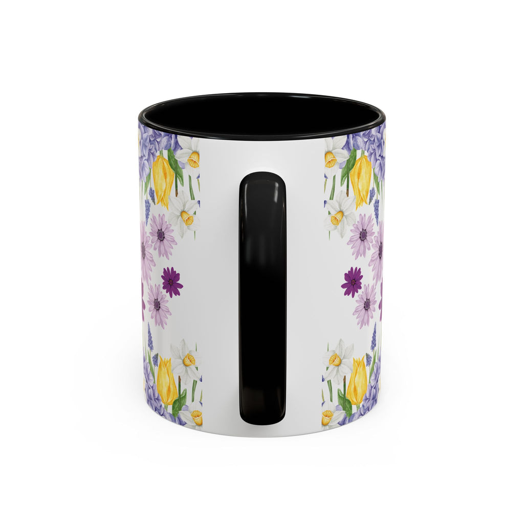 Botanical Floral Mug  Lavender & Yellow Flowers, Ceramic 11oz & 15oz Cup, Ideal Gift for Coffee Lovers, Mother's Day, or Cozy Spring Mornings