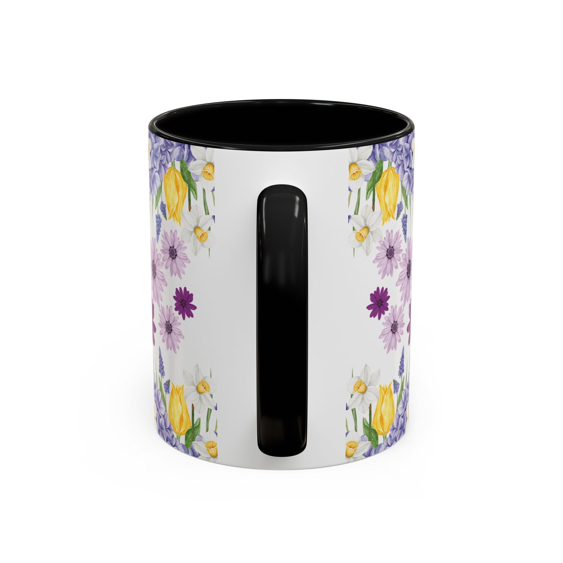 Botanical Floral Mug  Lavender & Yellow Flowers, Ceramic 11oz & 15oz Cup, Ideal Gift for Coffee Lovers, Mother's Day, or Cozy Spring Mornings