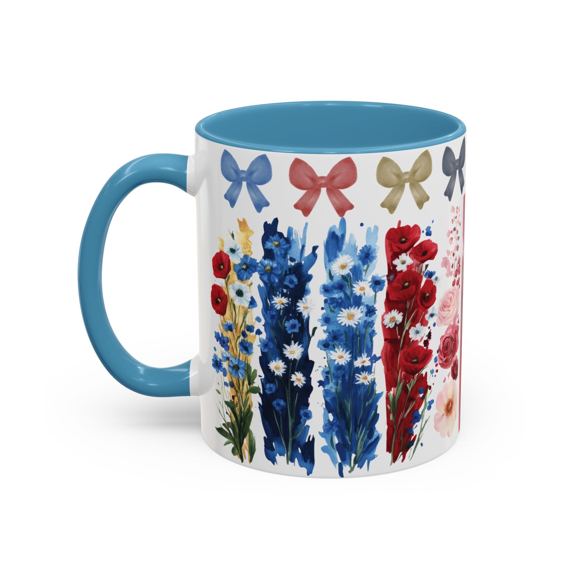 Brushstroke floral With Bows| Christian Mug with Bible Verse | Inspirational Gift for Christians | 11oz and 15oz Ceramic Coffee Mug Cozy Spring Mornings
