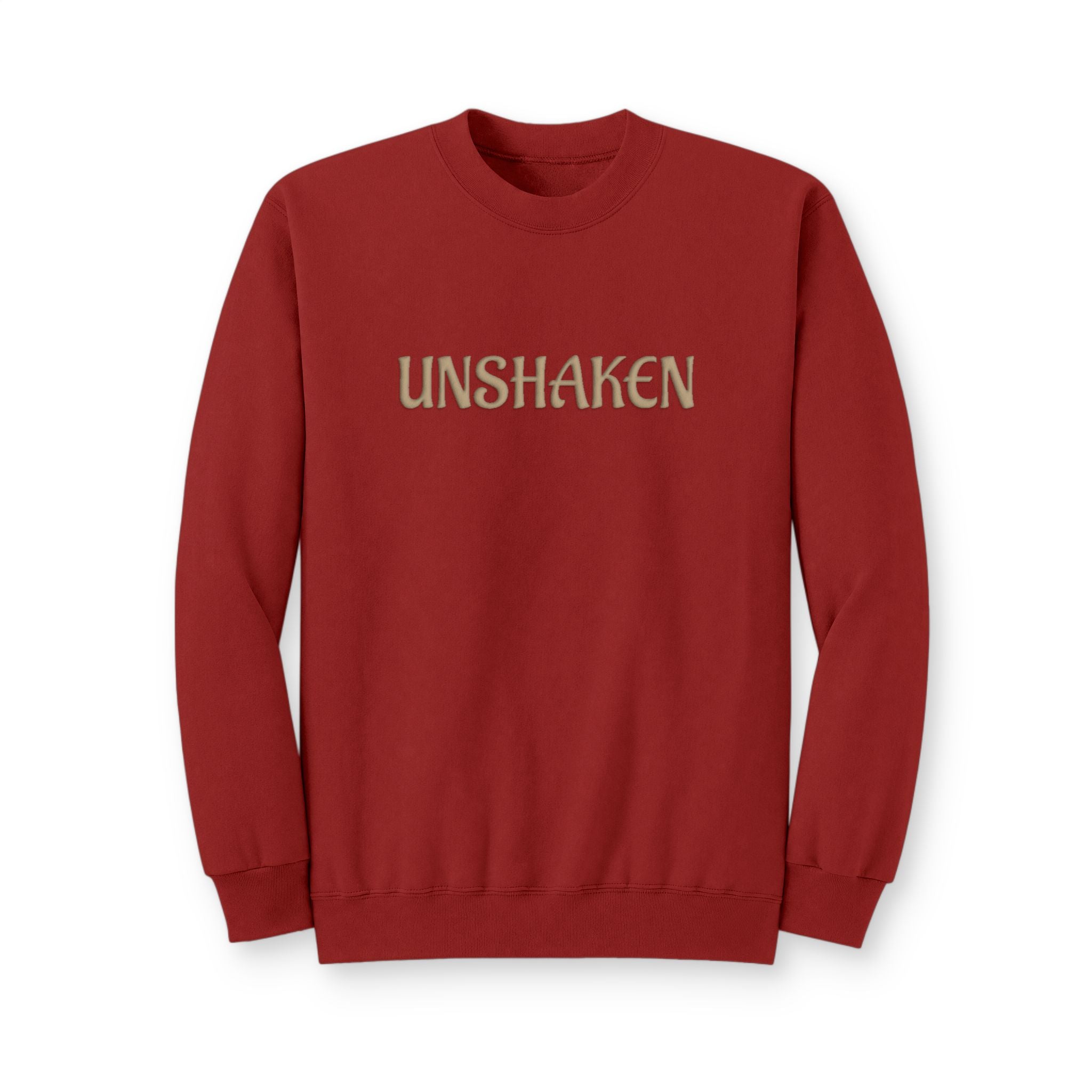 Unshaken Crewneck Sweatshirt - Minimal Inspirational Graphic Sweatshirt
