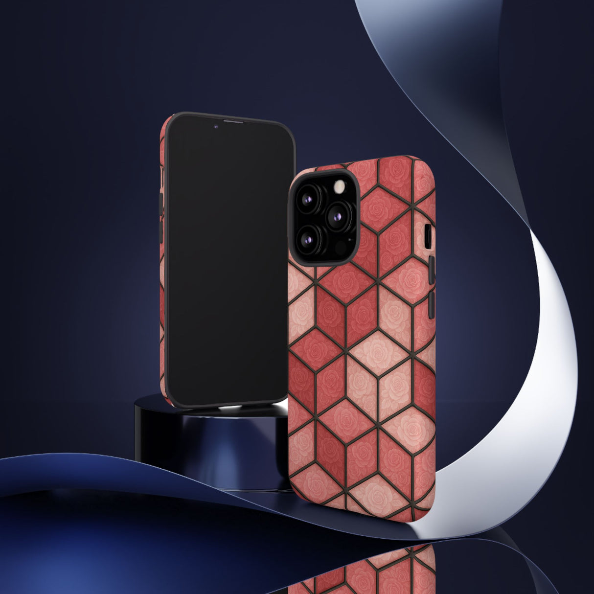 Geometric Stained Glass Illusion Phone Case Colorful Abstract Art, Aesthetic Protective Cover for iPhone, Samsung & Google, Unique Gift Idea Mom