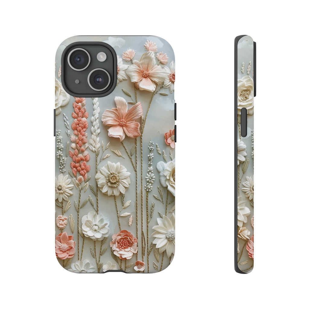 Pastel Wildflowers Protective Phone Case Gift for Her Phone 15, Samsung iPhone Samsung Gift for Her Case iPhone 15, Samsung iPhone Samsung Accessory Gift for Her