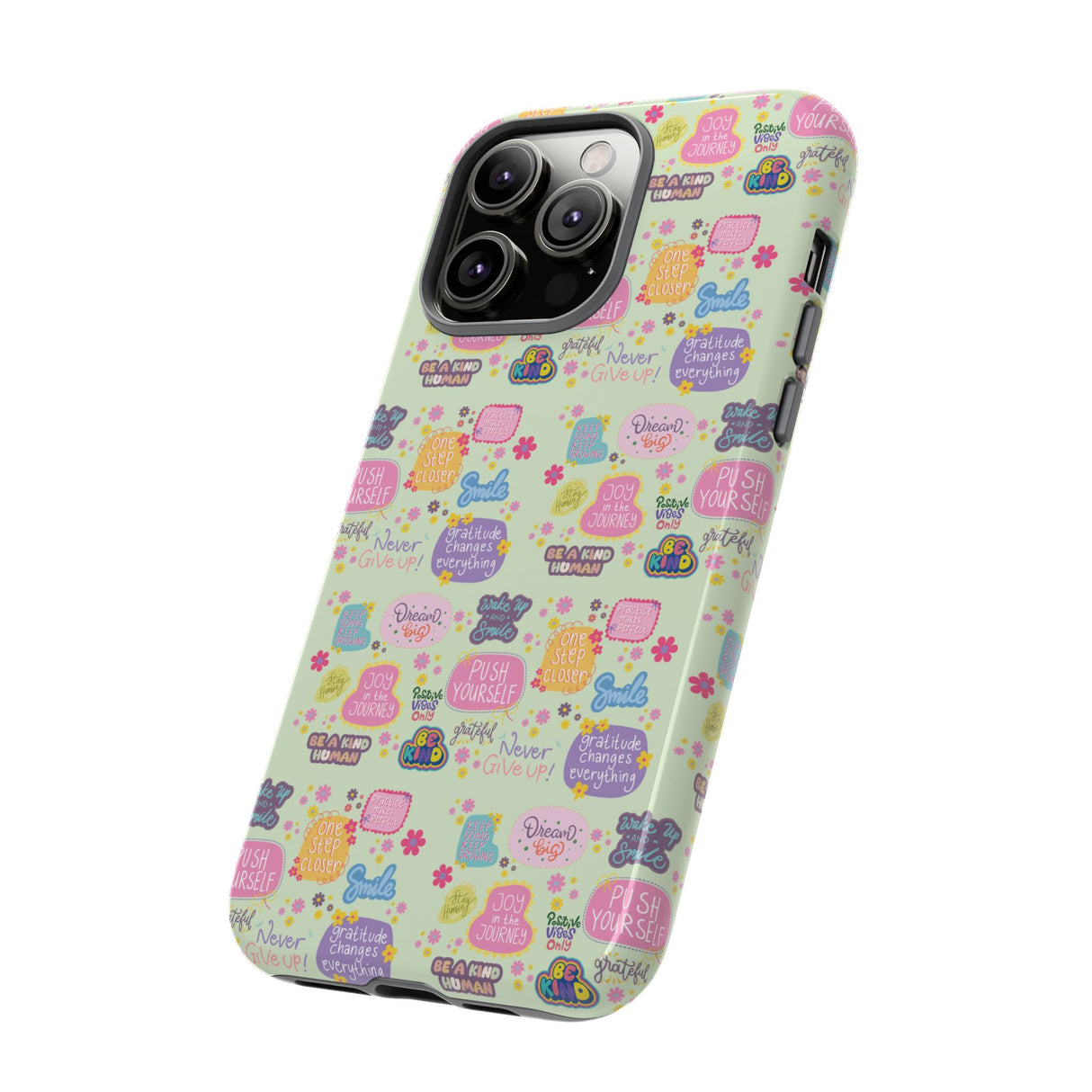 Good Vibes Only Protective Phone Case  Shockproof Slim Aesthetic Motivational Quote Cover, Positive Affirmation Gift for Mom, Teens & Besties | iPhone & Galaxy