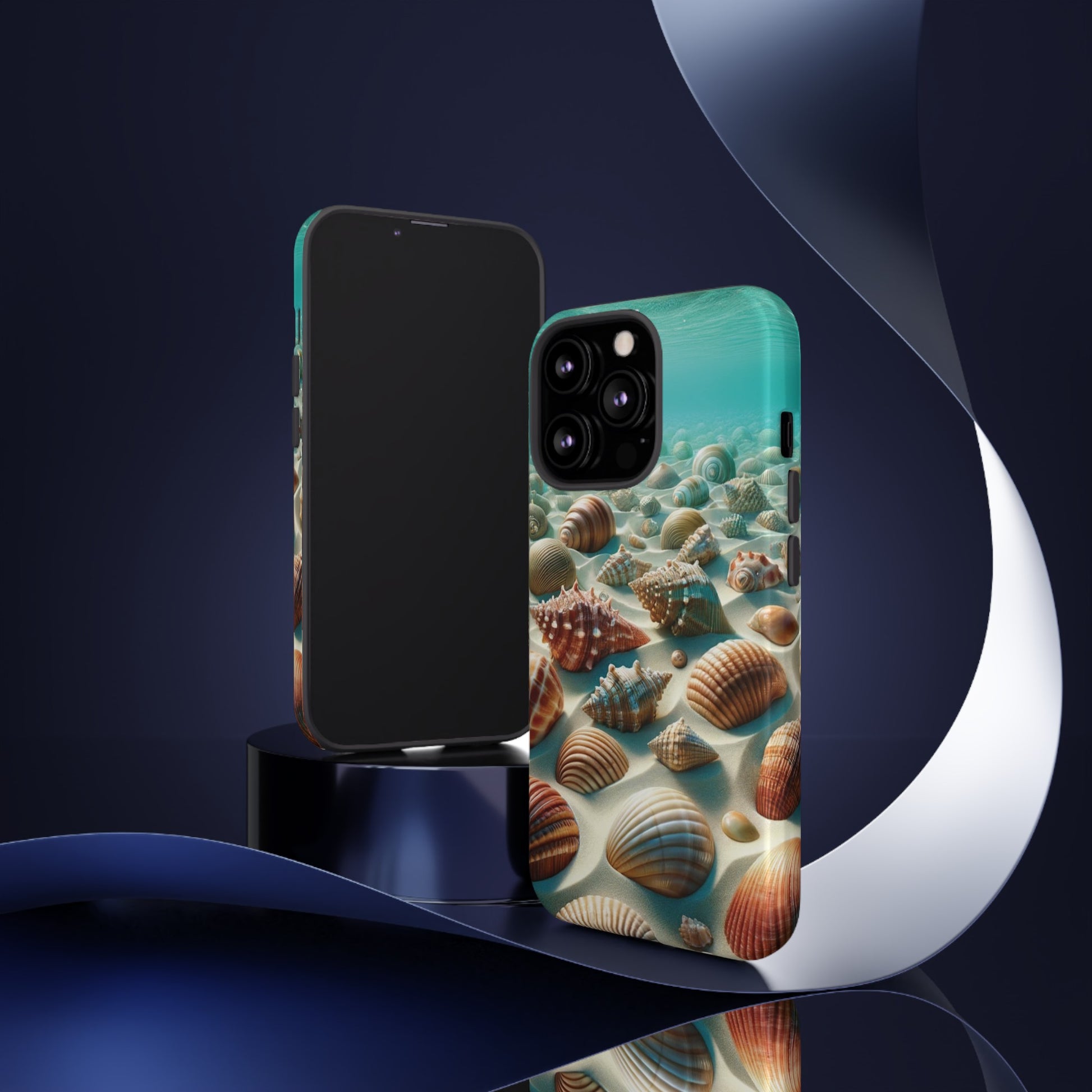 Plush Ocean Bliss Turquoise Seashell Ocean Beach View Protective Phone Case Gift for Her Phone 15, Samsung iPhone Samsung Gift for Her Case iPhone 15, Samsung iPhone Samsung Accessory Gift for Her.