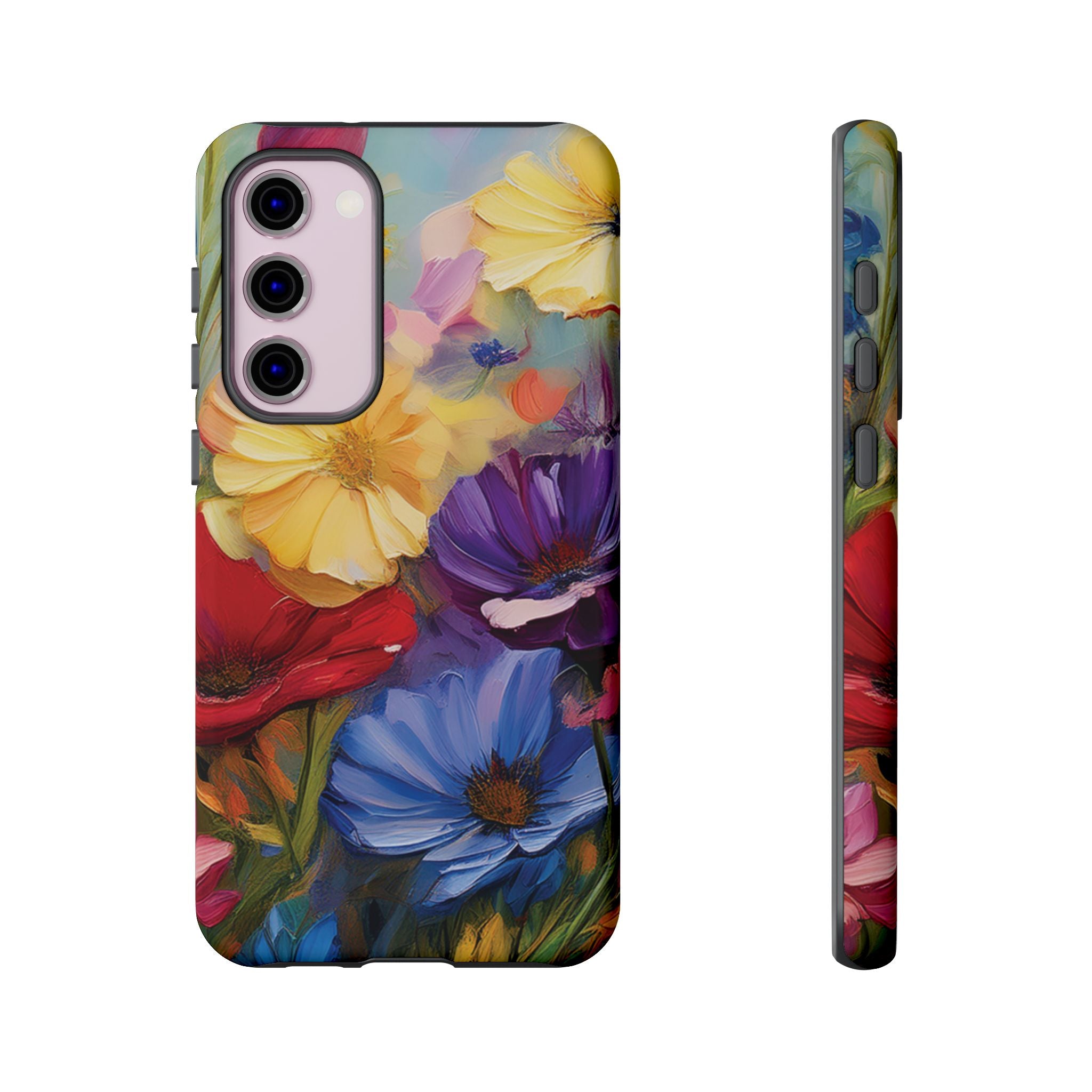 Bold Wildflower Phone Case Bright Hand-Painted Floral Art Vibrant Botanical Design for iPhone & Samsung | Trendy Nature Lover Gift Phone  Galaxy