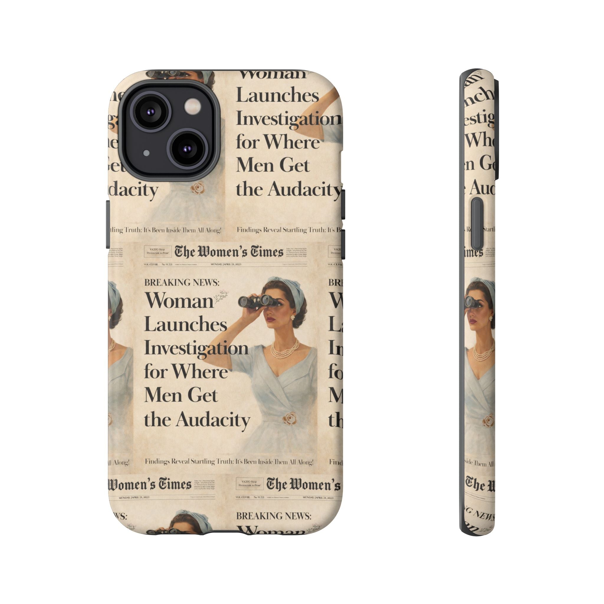 Funny Vintage Sarcastic Women Phone Case | Retro Sarcasm Text Design