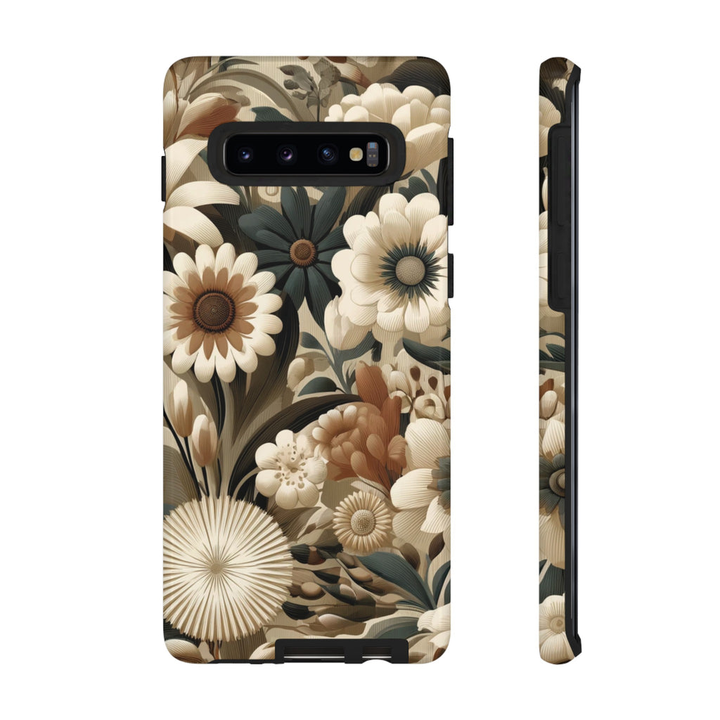 Mid-century Modern Floral Phone Case Durable for iPhone Samsung Gift iPhone 15, 14, 13 Samsung Pixel Gift for Mom Accessory Gift for Her