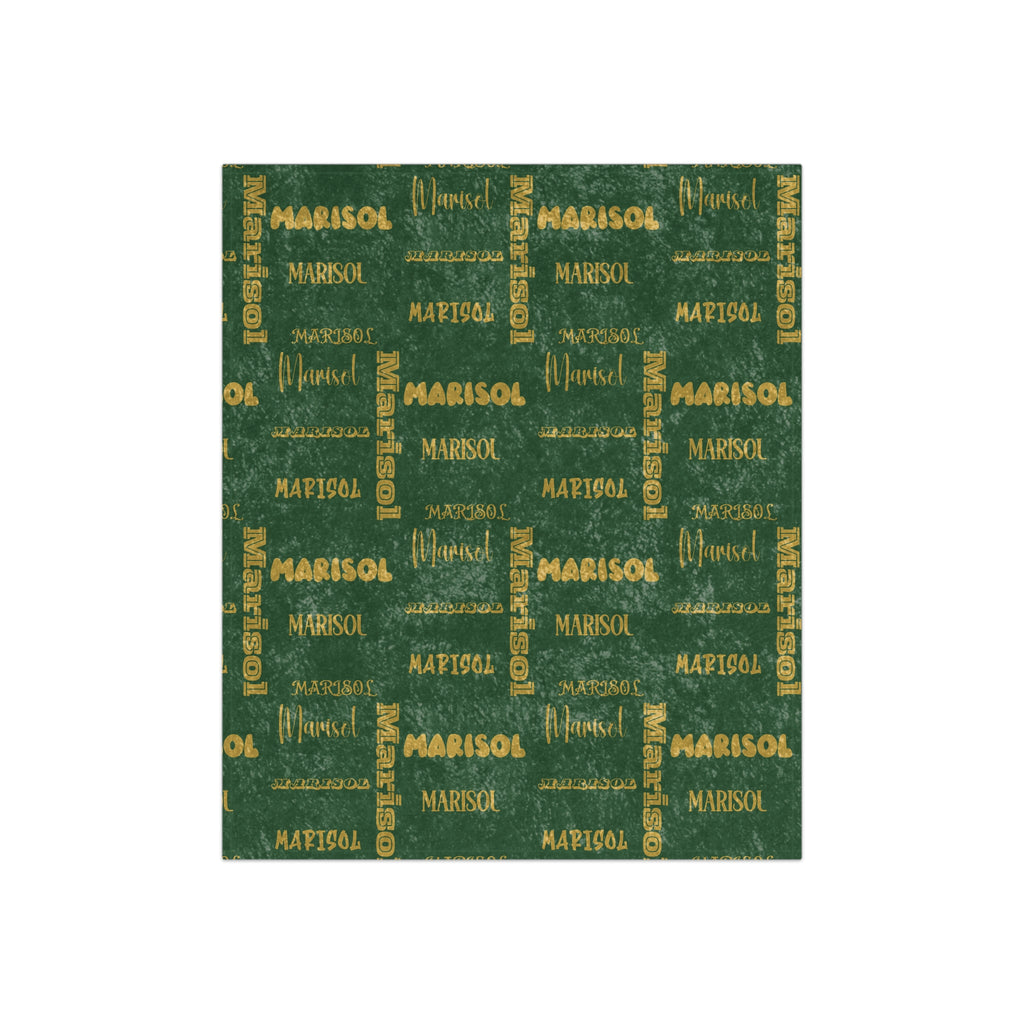 Luxury Custom Name Crushed Velvet Blanket Personalized Soft Throw, Elegant Cozy, Perfect Gift for Any Occasion Unique Touch to Your Home Decor with Customized Comfort - MRSBYVALLE