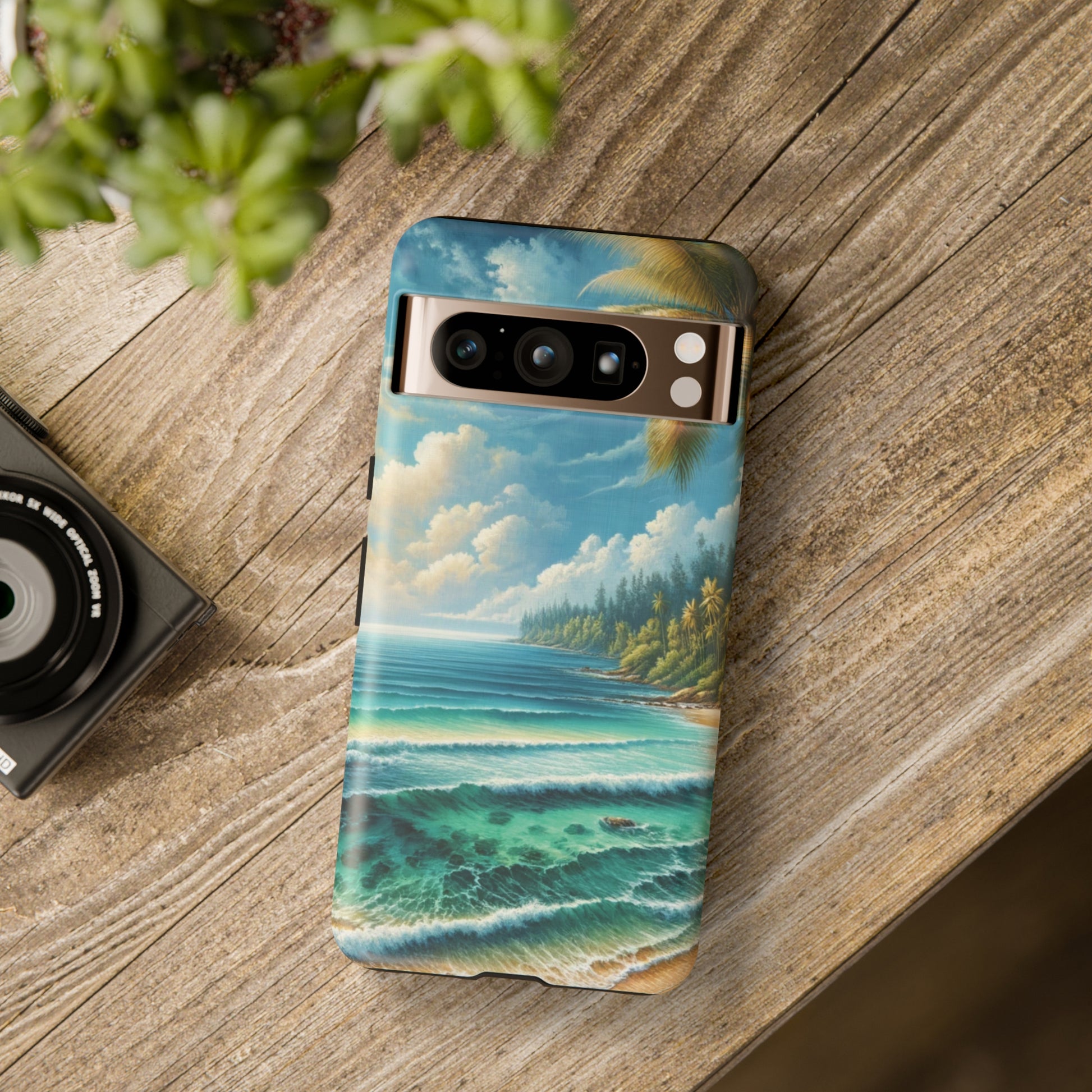 Coastal Serenity Ocean Beach View Protective Phone Case Gift for Her Phone 15, Samsung iPhone Samsung Gift for Her Case iPhone 15, Samsung iPhone Samsung Accessory Gift for Her.