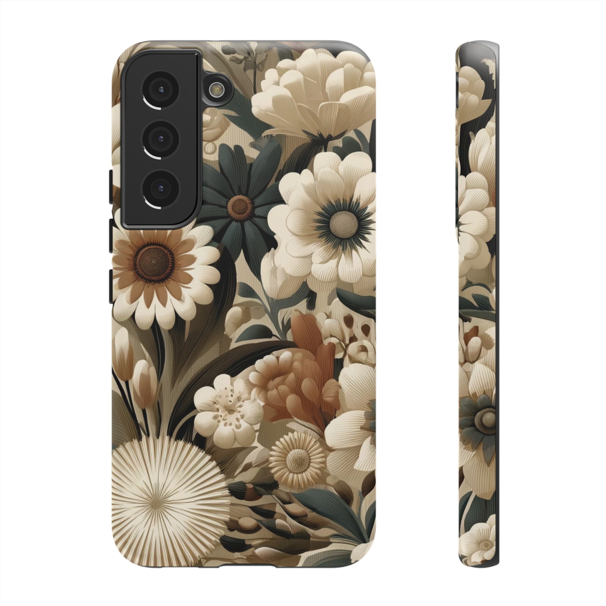 Mid-century Modern Floral Phone Case Durable for iPhone Samsung Gift iPhone 15, 14, 13 Samsung Pixel Gift for Mom Accessory Gift for Her