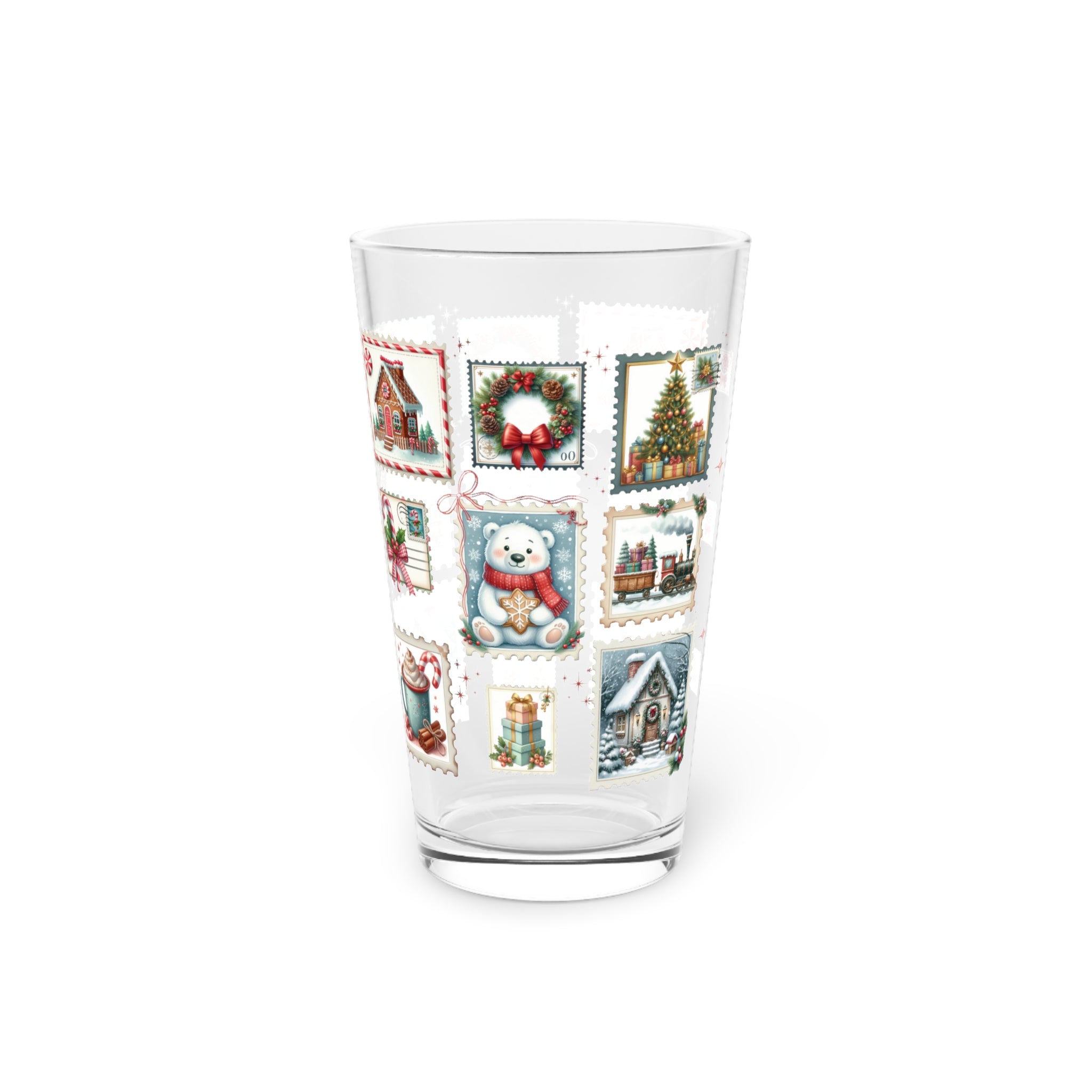 Verre à pinte Timbre de Noël Fête de fin d'année 47 cl