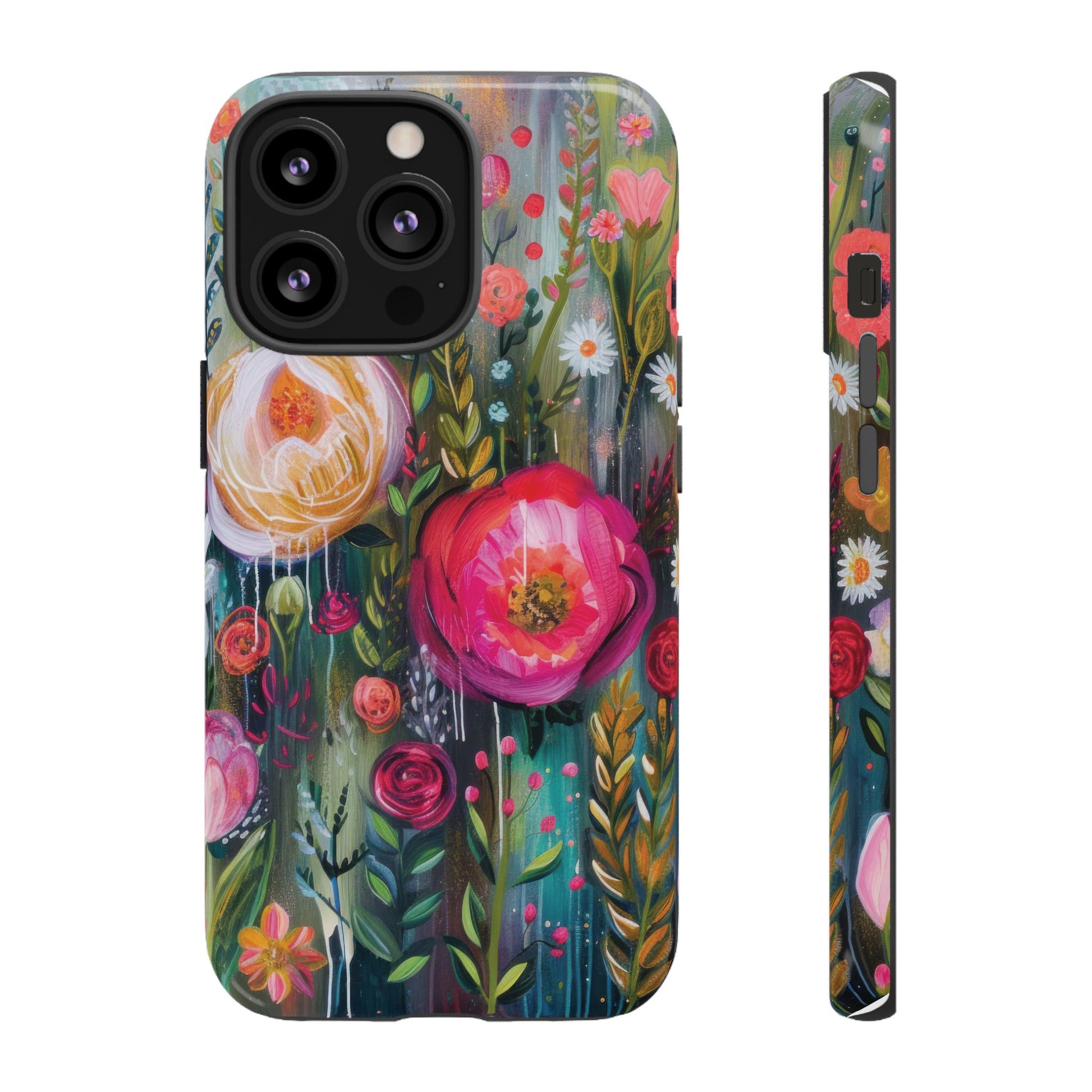 Watercolor Boho Floral Phone Case for iPhone 16 15 14 13 12  21 23 Samsung, and Pixel | Stylish Protective Cover Gift for Her Perfect for Floral Lover