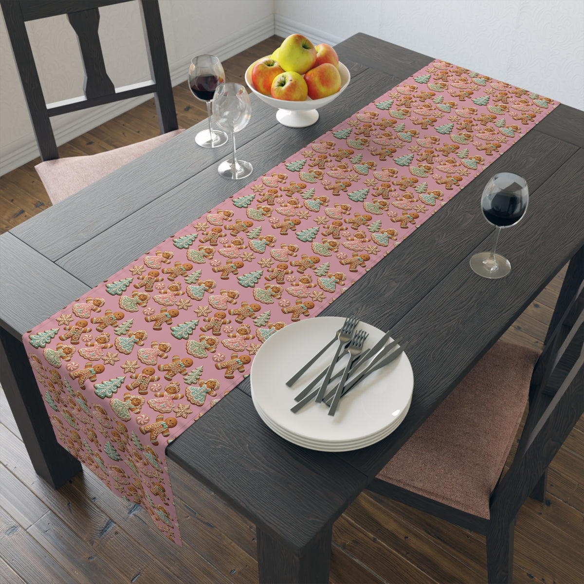 Gingerbread Cookies Holiday Table Runner
