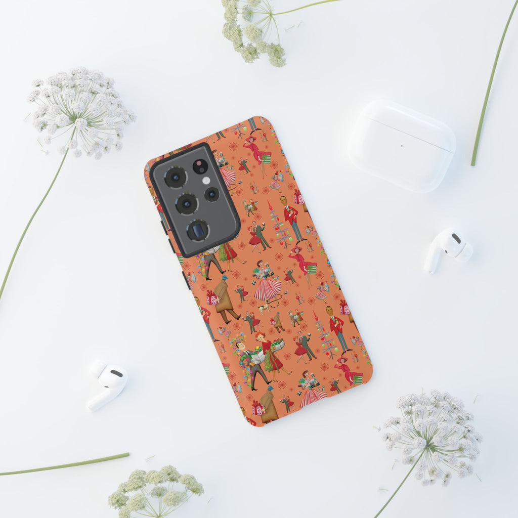 Retro Christmas 50s Phone Case Unique Holiday Protection for Your Device | Stylish & Durable Cover Gift for Her Phone 17, 16, 15, Samsung iPhone Accessory Gift for Her