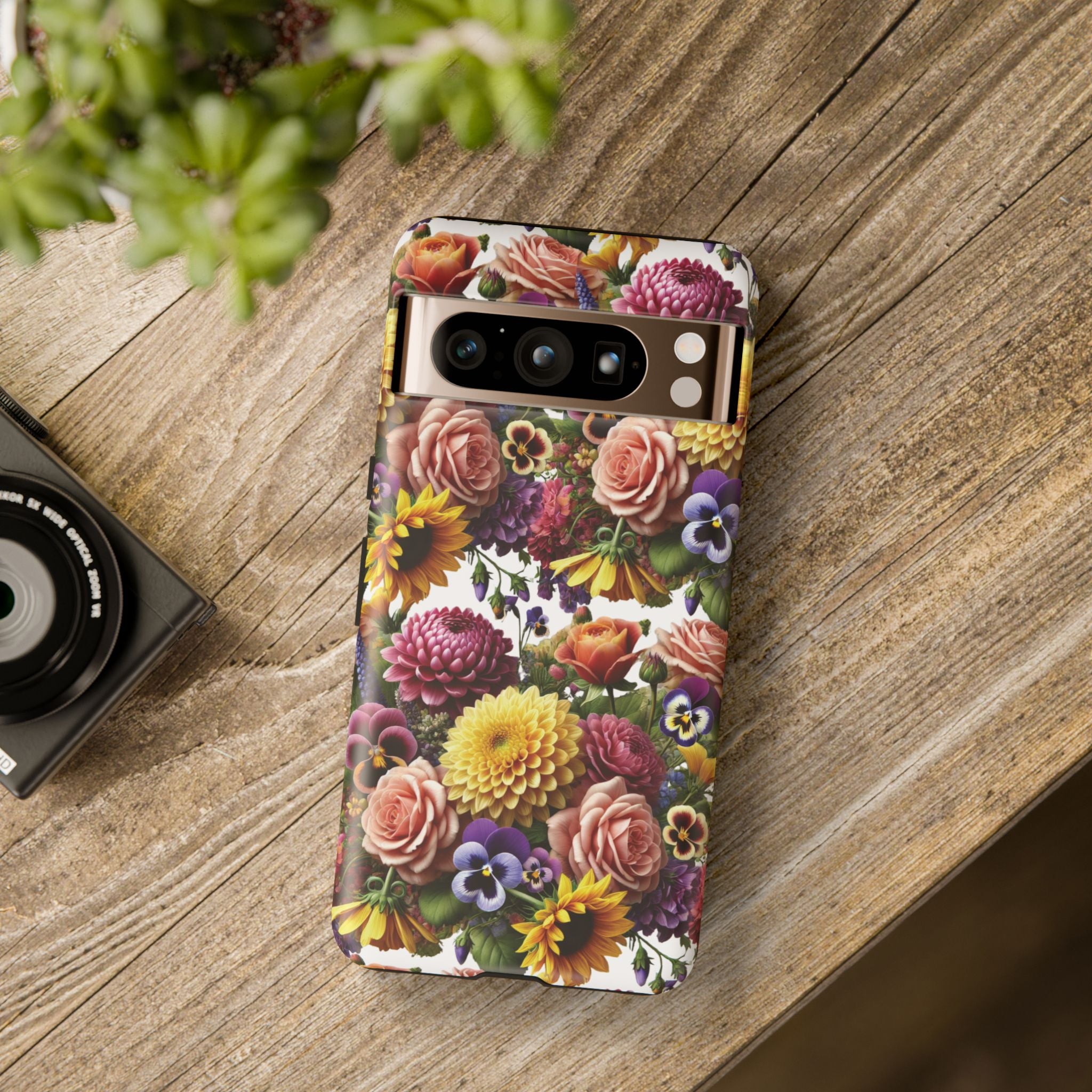 Floral Fall Phone Case for iPhone 16 15 14 13 12  21 23 Samsung, and Pixel | Stylish Protective Cover Gift for Her Perfect for Floral Lover