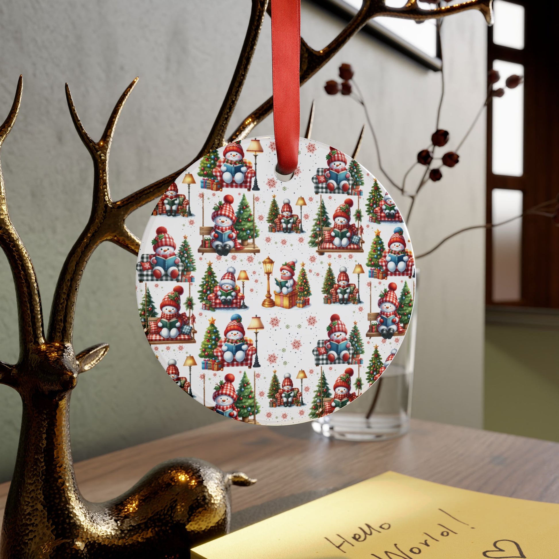 Snowman Christmas Ornament - Elegant Holiday Decor, Perfect Gift, Adds Timeless Charm and Sophistication to Your Christmas Tree Gift - MRSBYVALLE